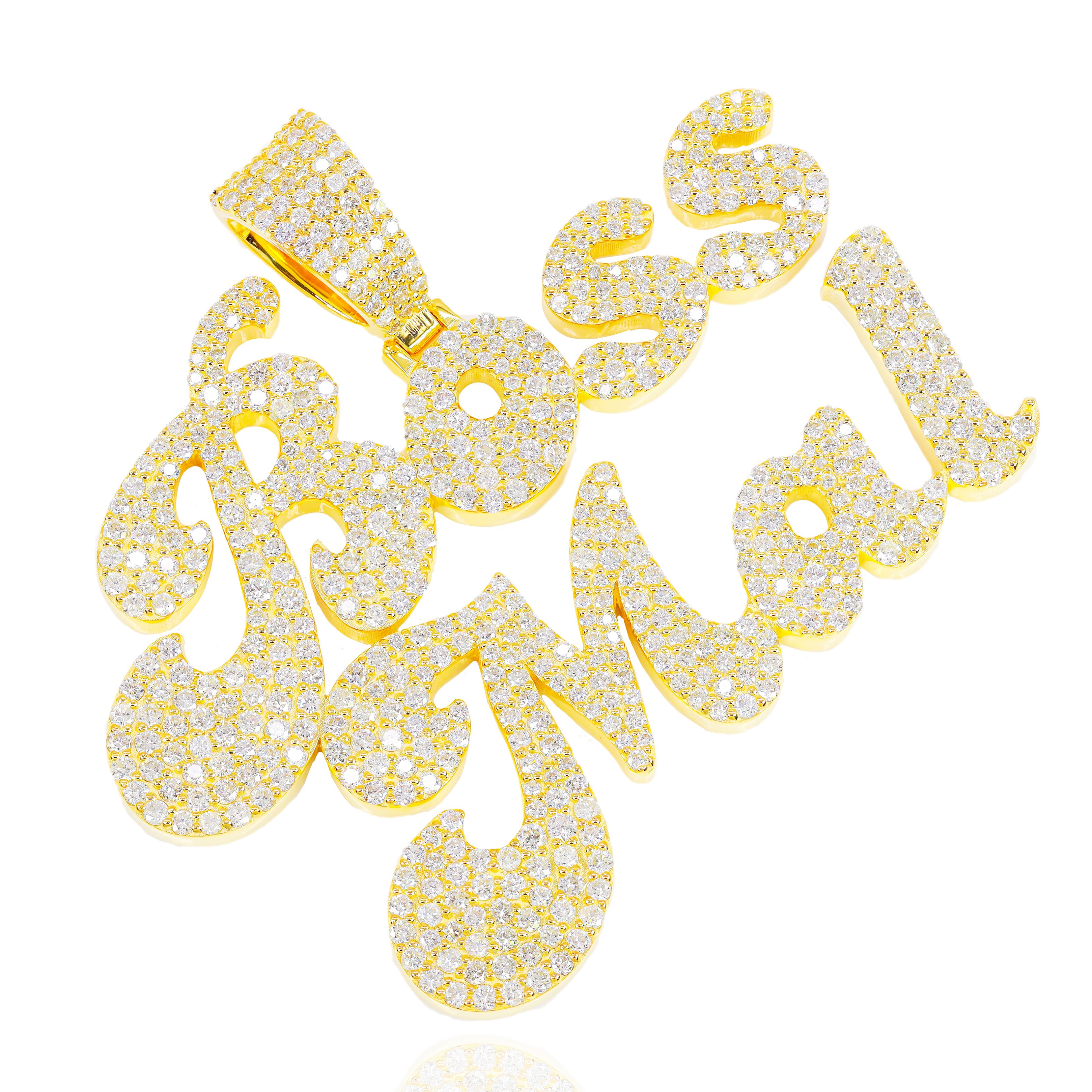 Custom Design Deposit - Bubbly Letter Open Style Diamond Pendant