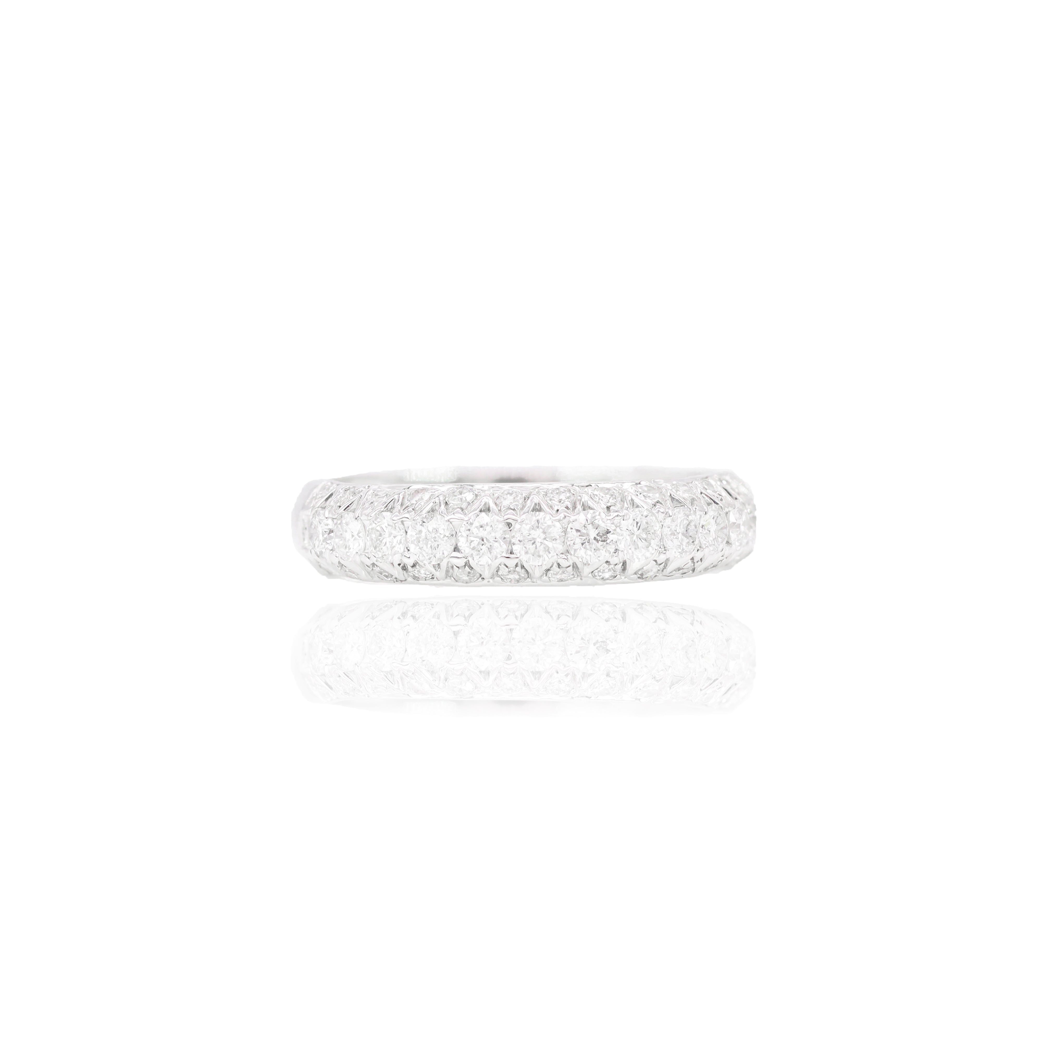 Round Diamond with Halo Engagement Ring with Band & Men's Band (TRIO-SET)