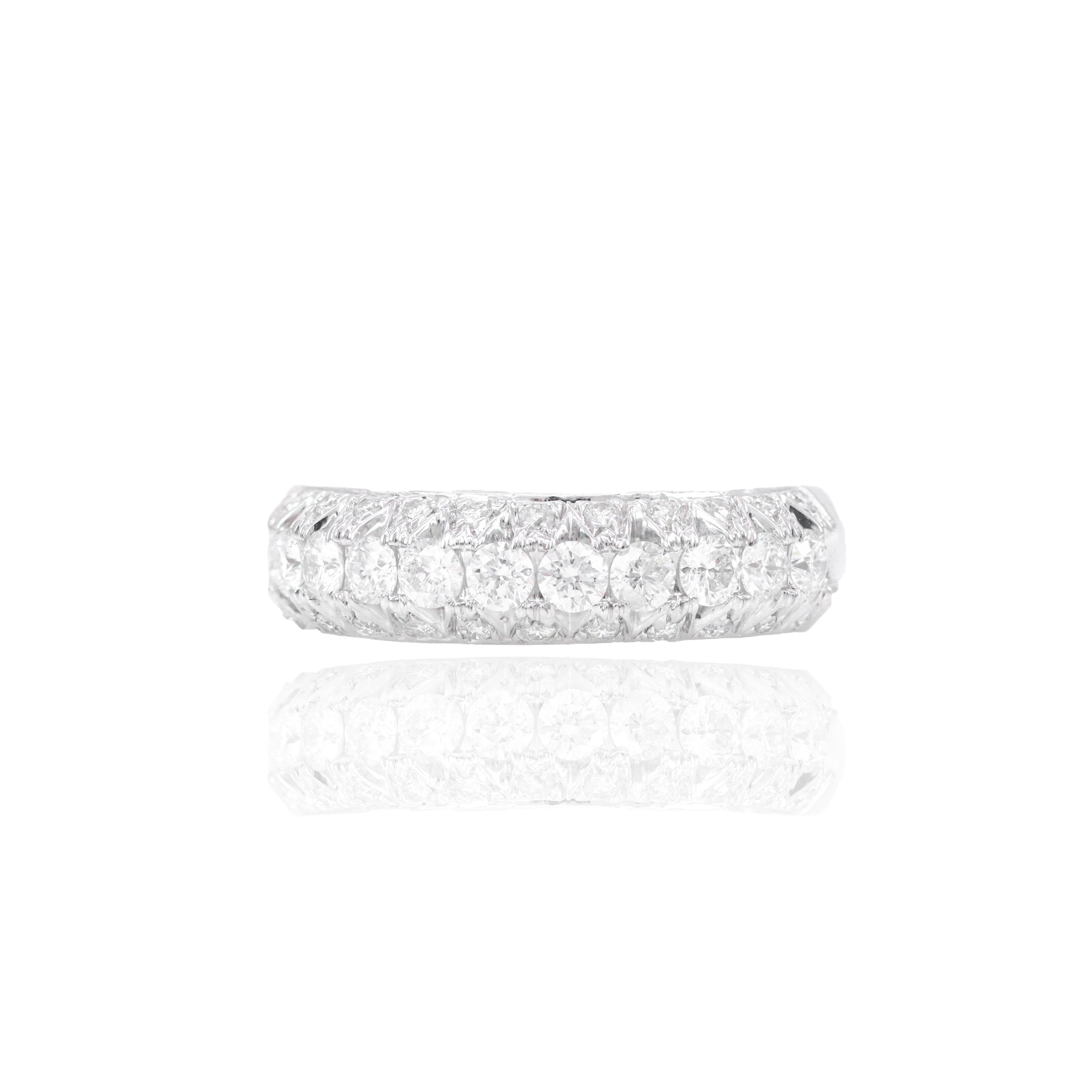 Round Diamond with Halo Engagement Ring with Band & Men's Band (TRIO-SET)