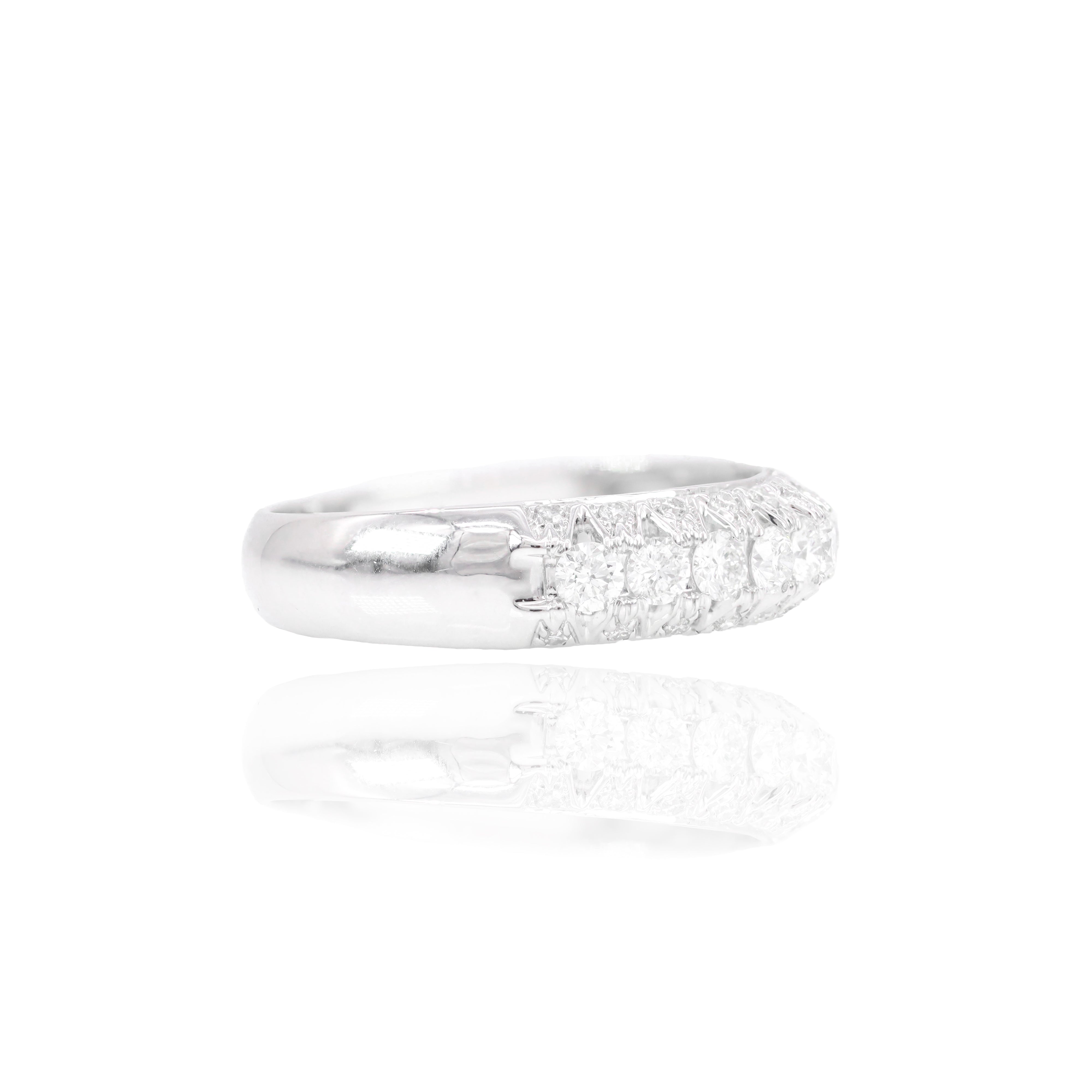 Round Diamond with Halo Engagement Ring with Band & Men's Band (TRIO-SET)