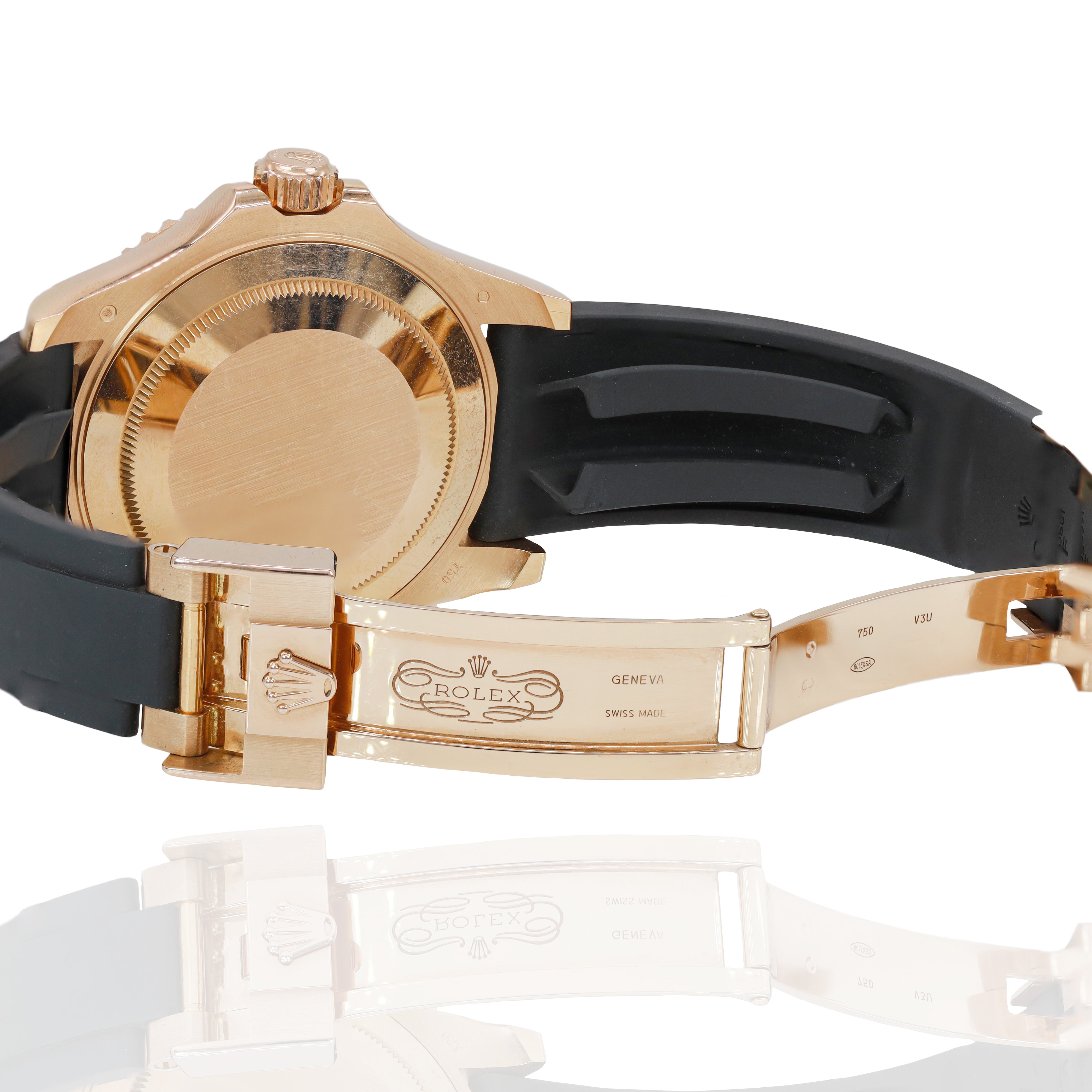 Rolex 116655 Yacht-Master 18k Everose Gold 40mm Oysterflex Black Dial
