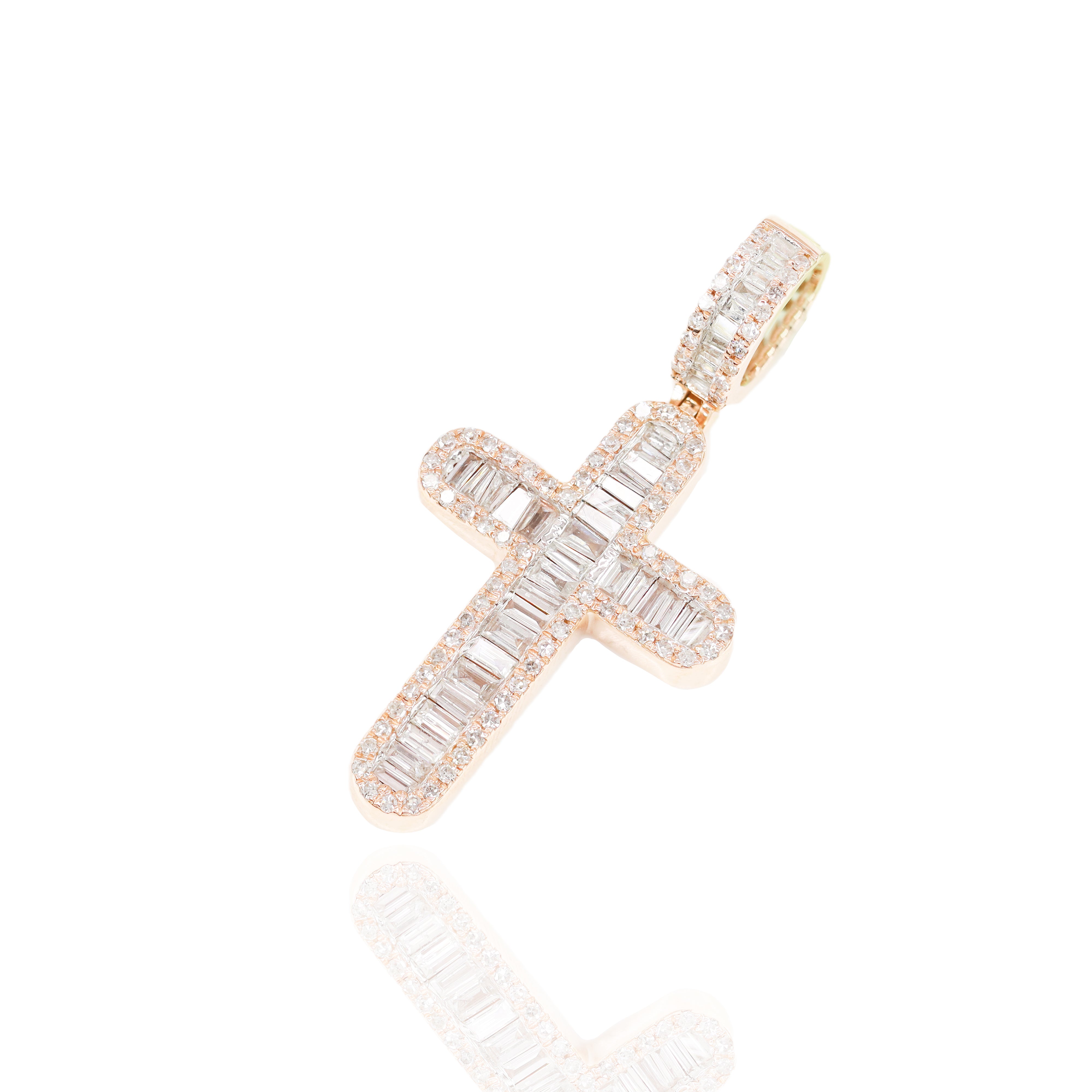 Baguette Cross With Round Borders