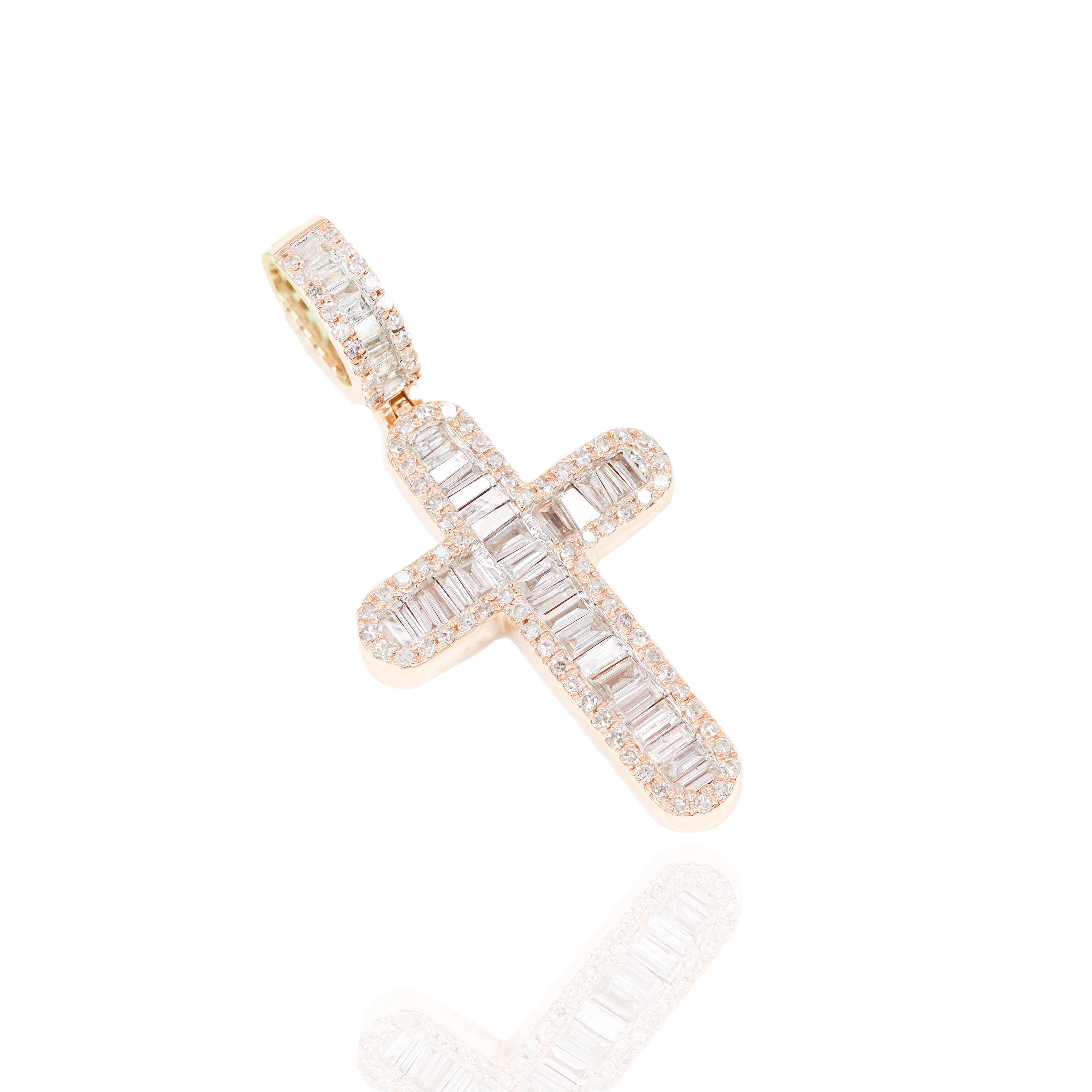 Baguette Cross With Round Borders