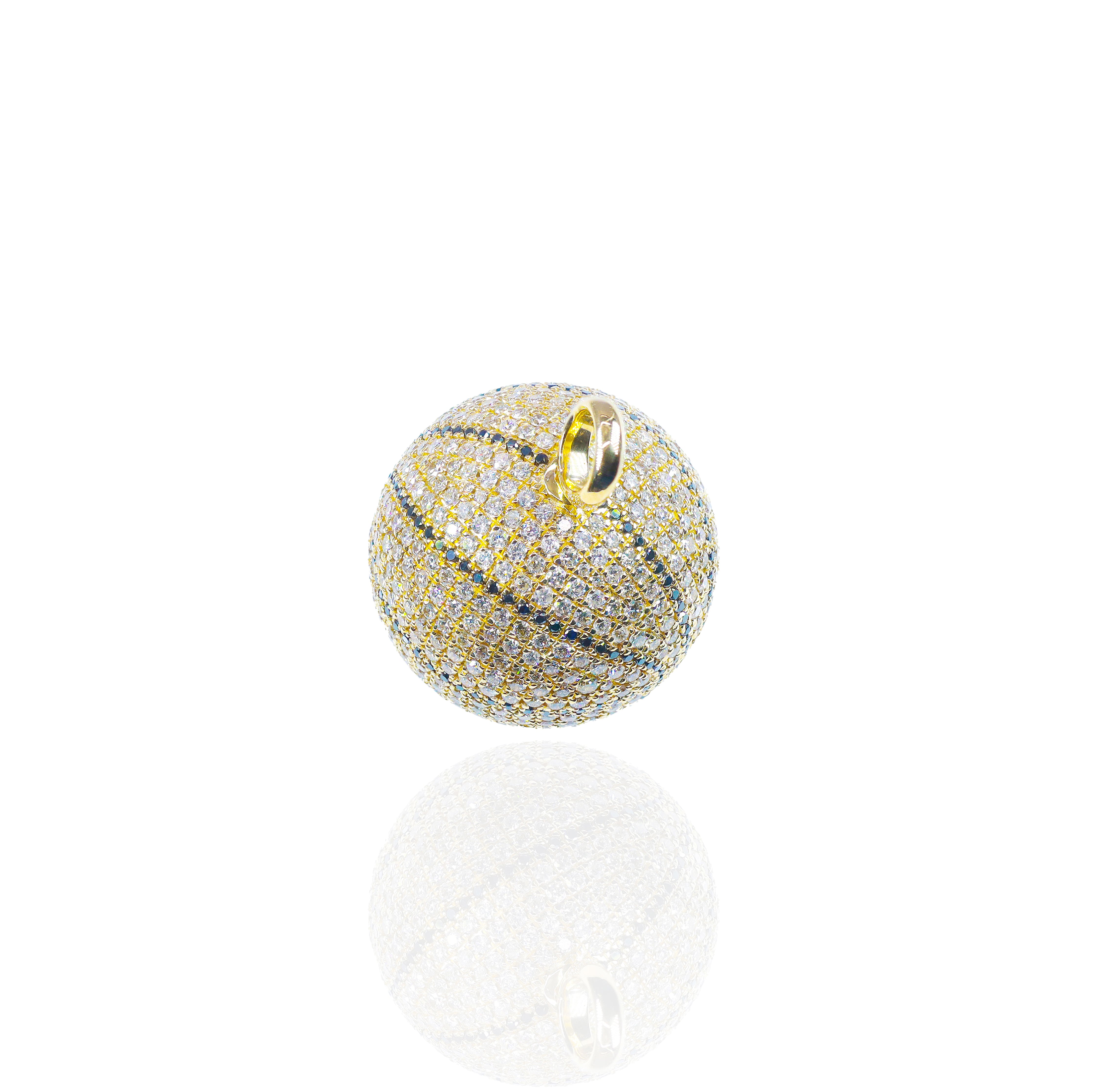 Spinning Basketball Diamond Pendant