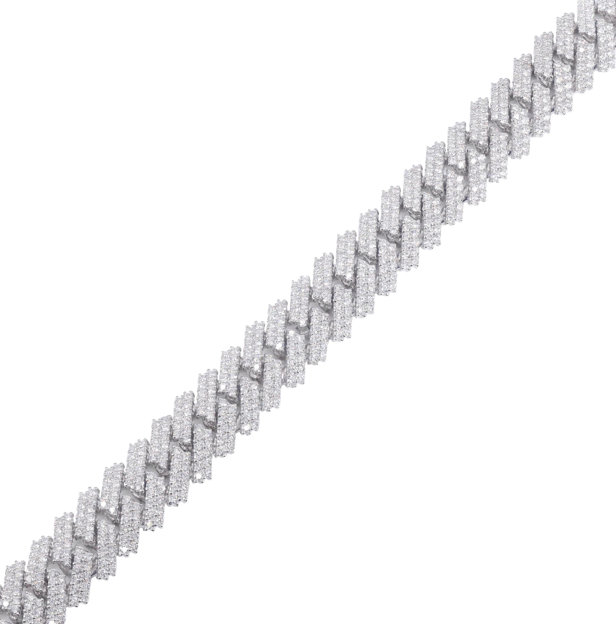 14mm Jagged Diamond Miami Cuban Chain