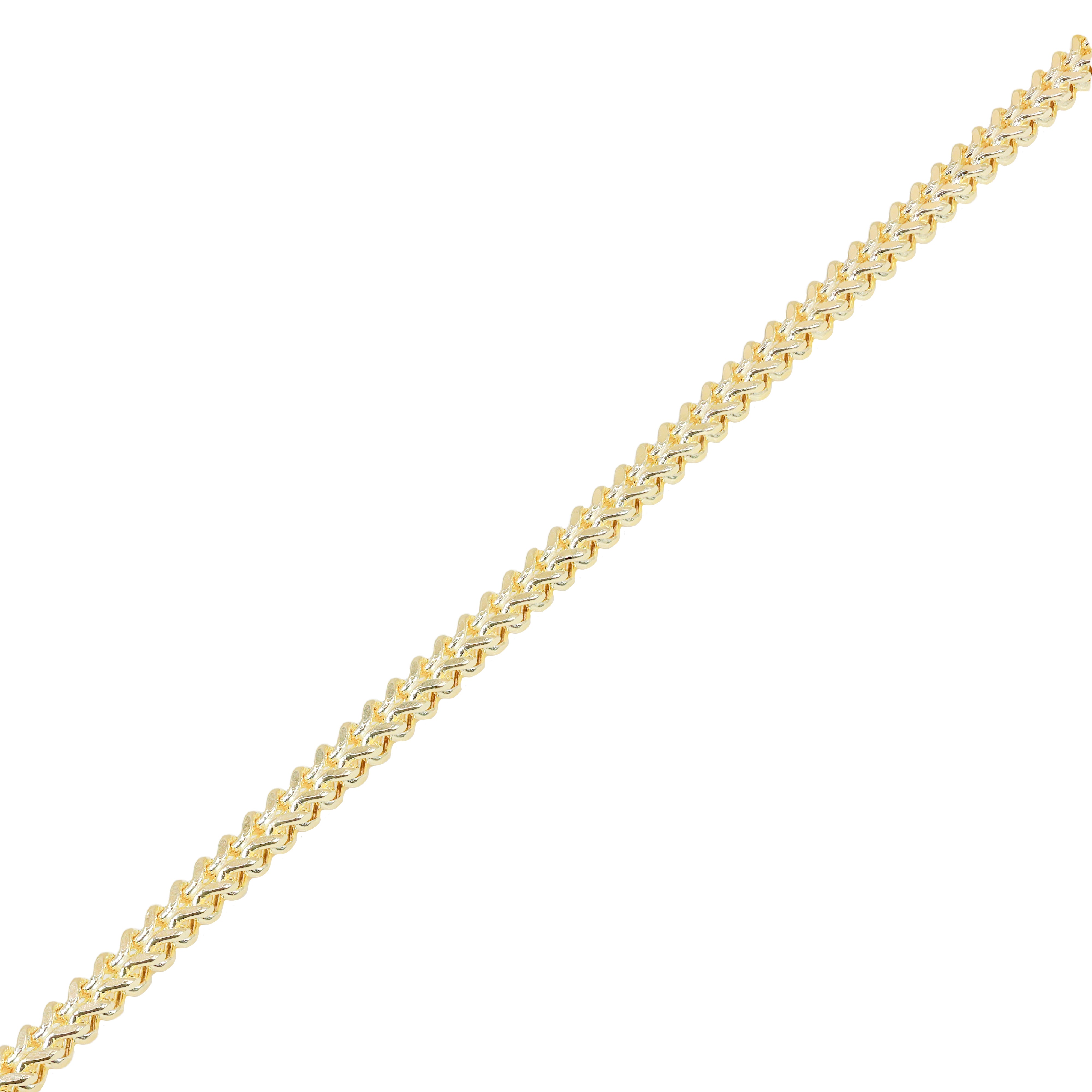14KT Semi-Solid Square Franco Yellow Gold Chain