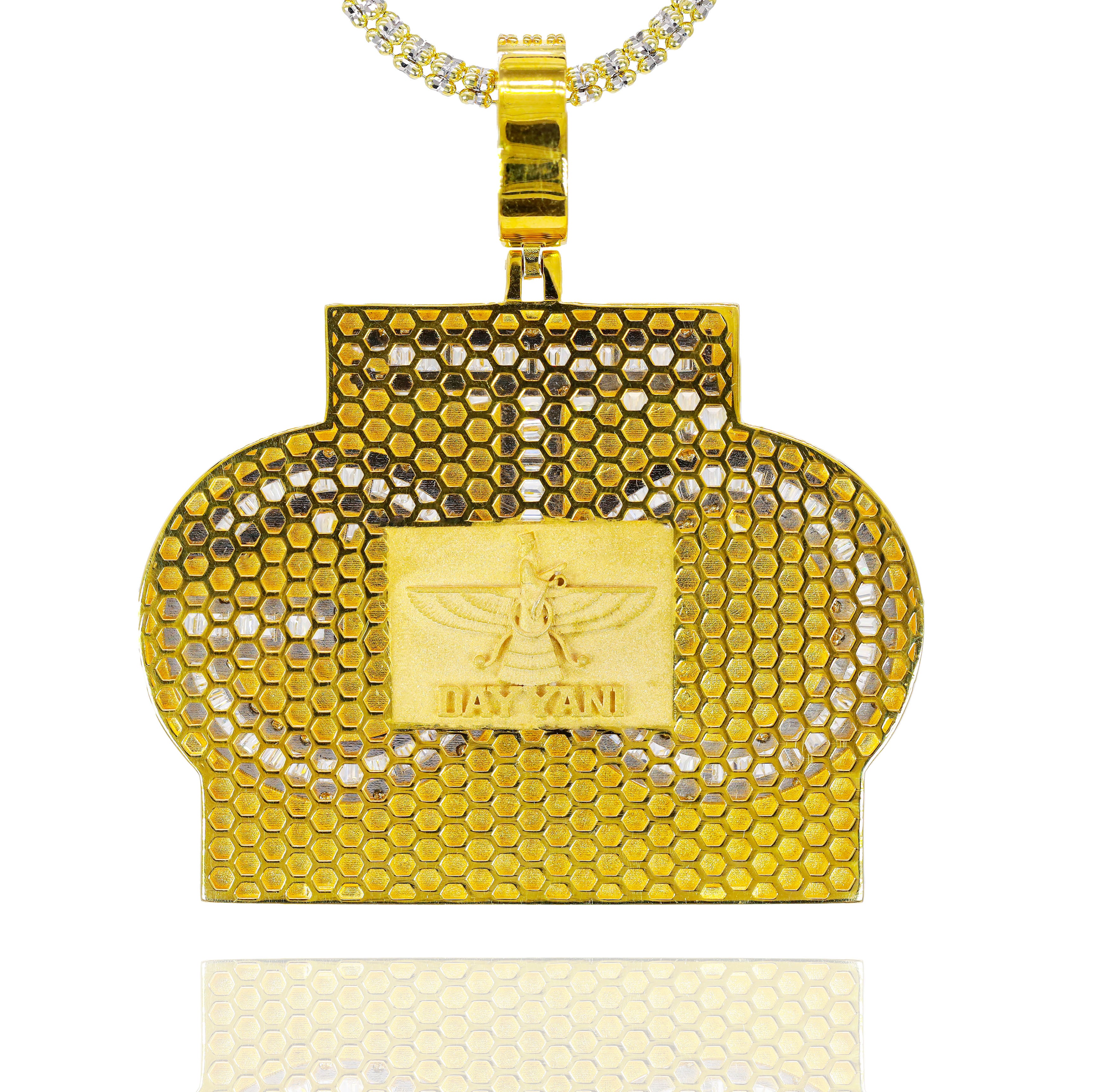 Custom Design Deposit - Two-Tone Baguette & Round Diamond Logo Pendant