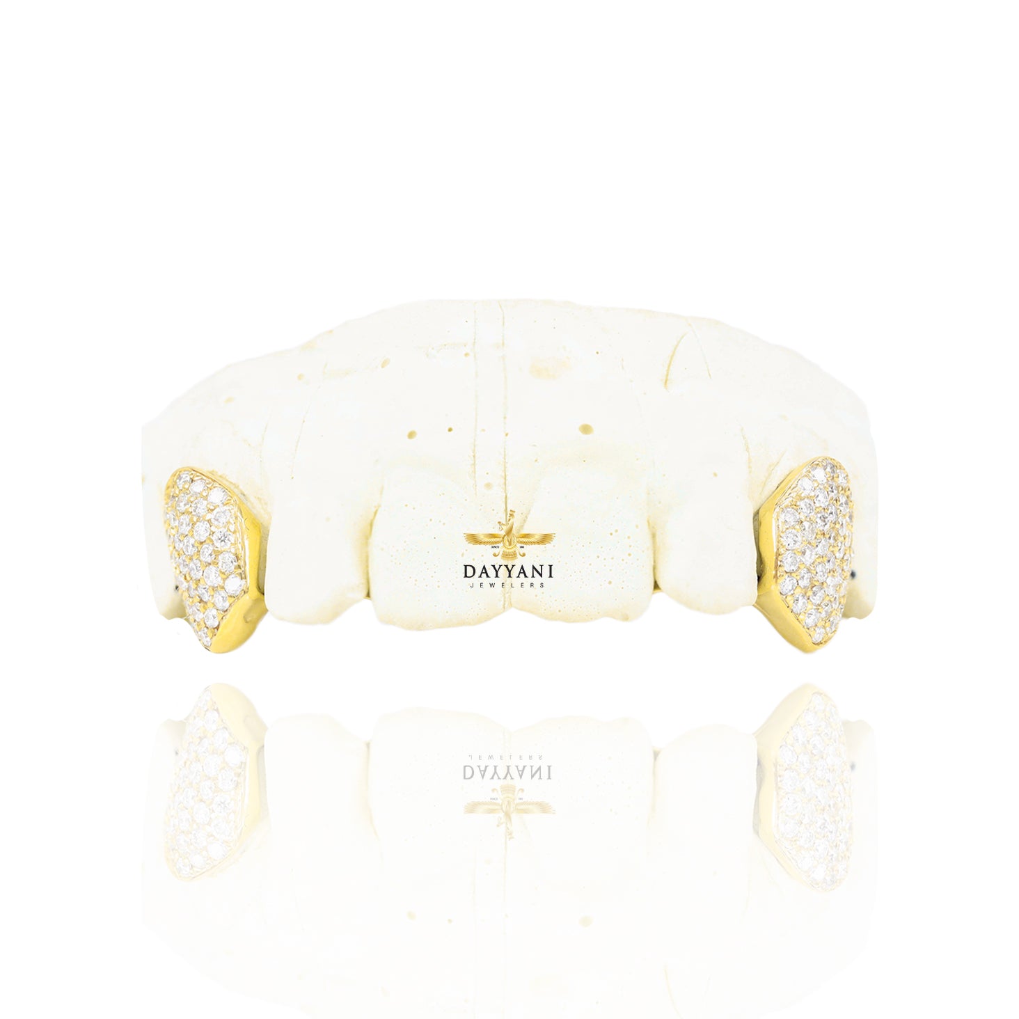 Custom 2 Teeth Diamond Fang Teeth Grillz