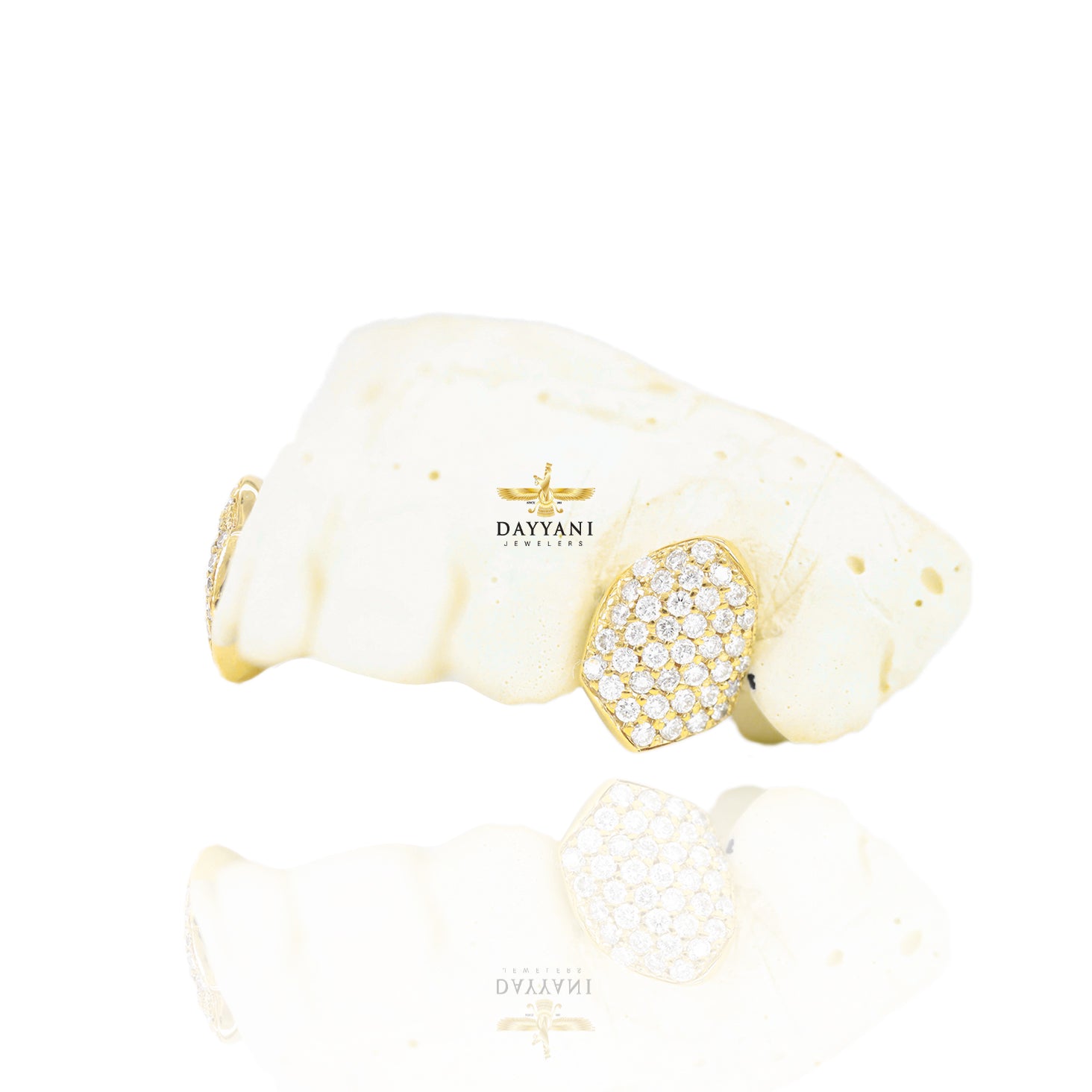 Custom 2 Teeth Diamond Fang Teeth Grillz