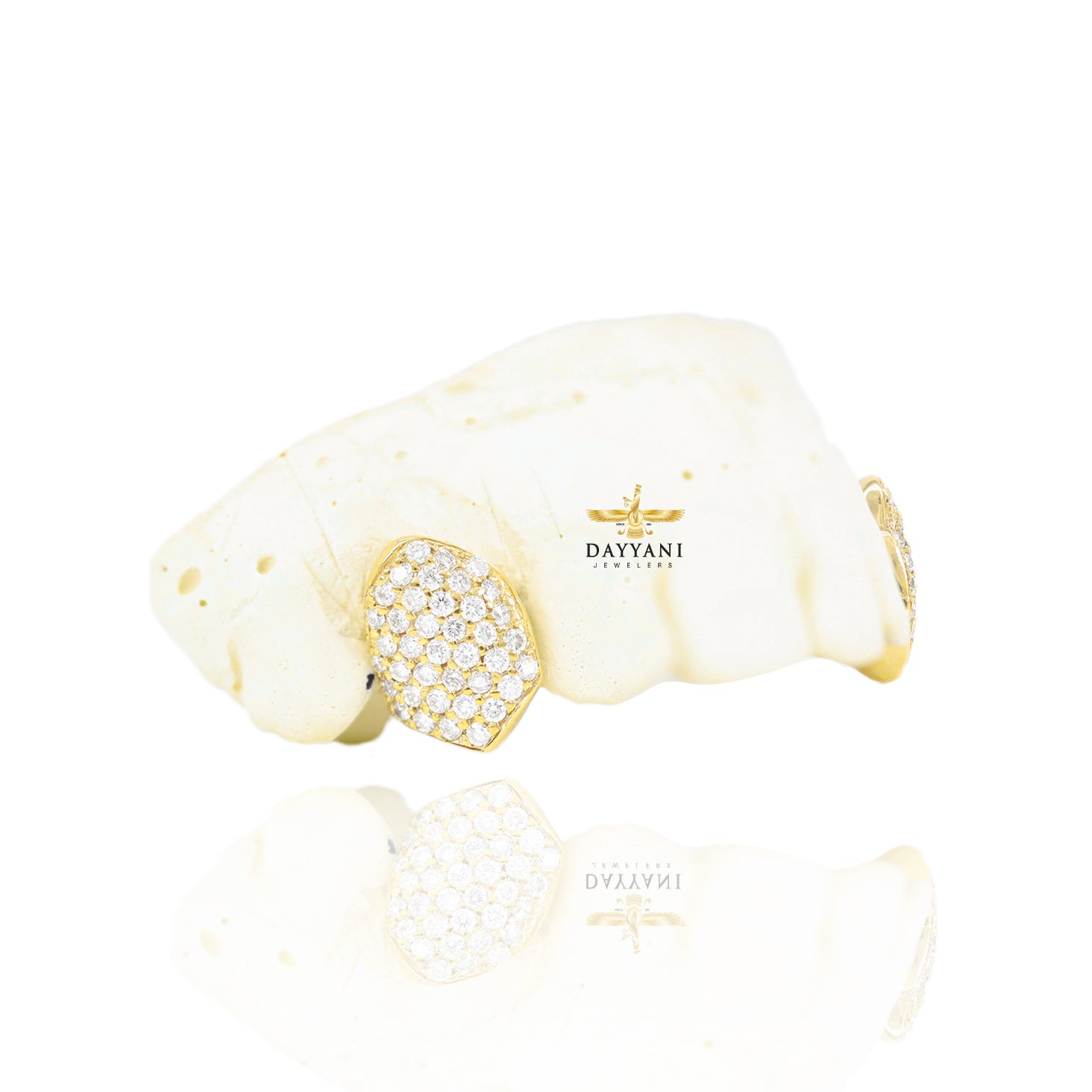 Custom 2 Teeth Diamond Fang Teeth Grillz