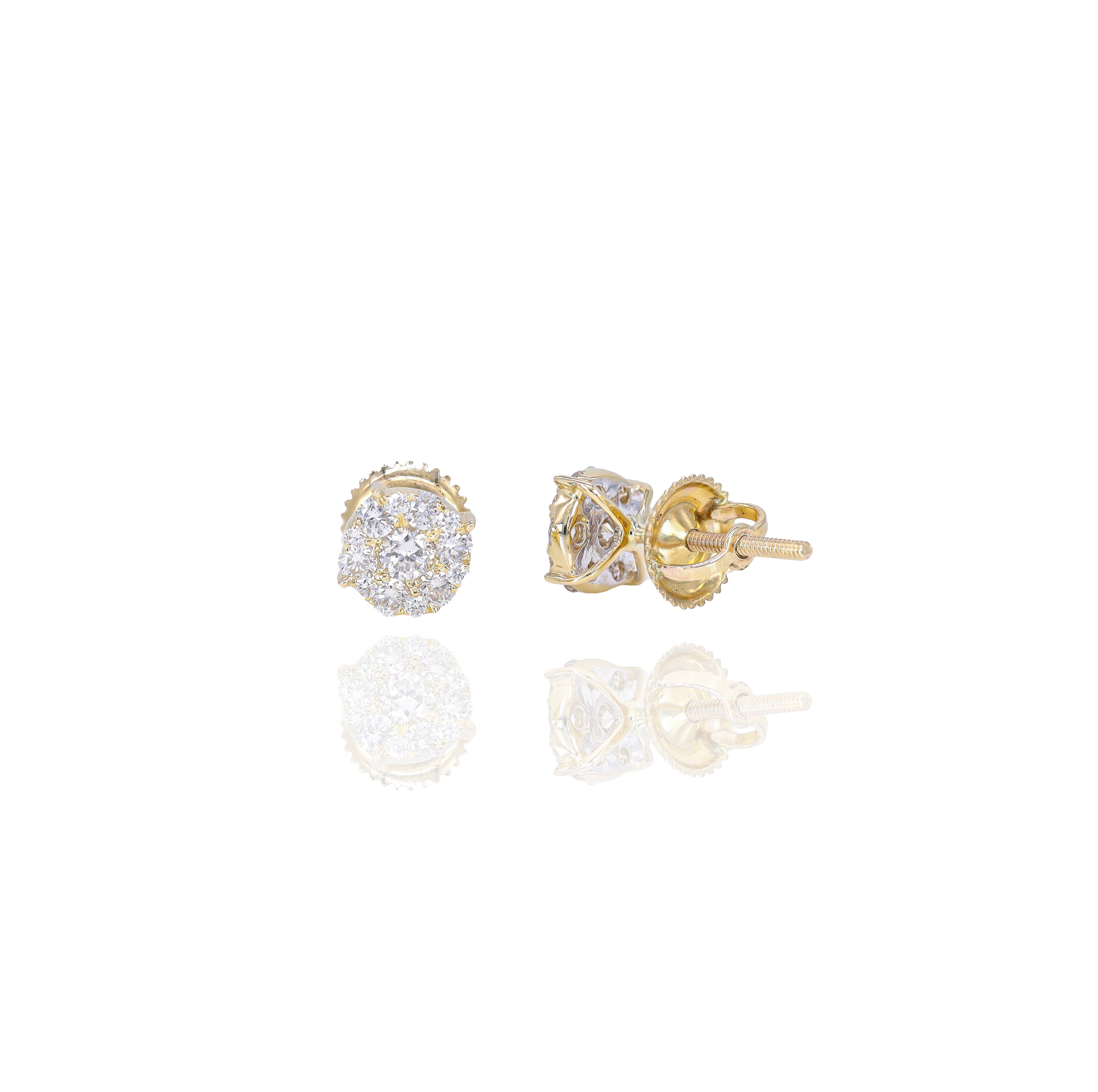 1/2 Carat Cluster Prong Diamond Earrings