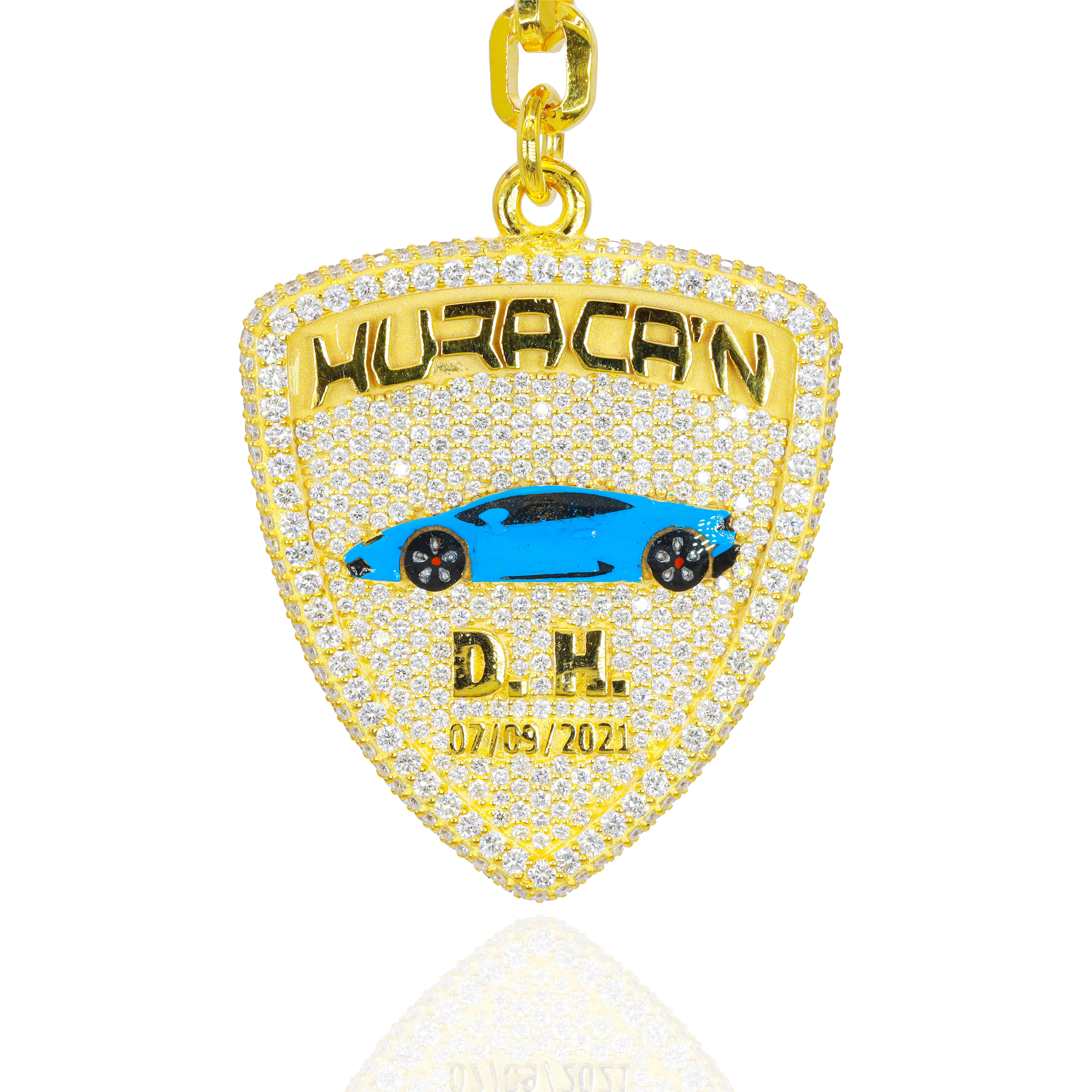 Custom Design Deposit - Double-Sided Lamborghini Emblem Diamond Keychain