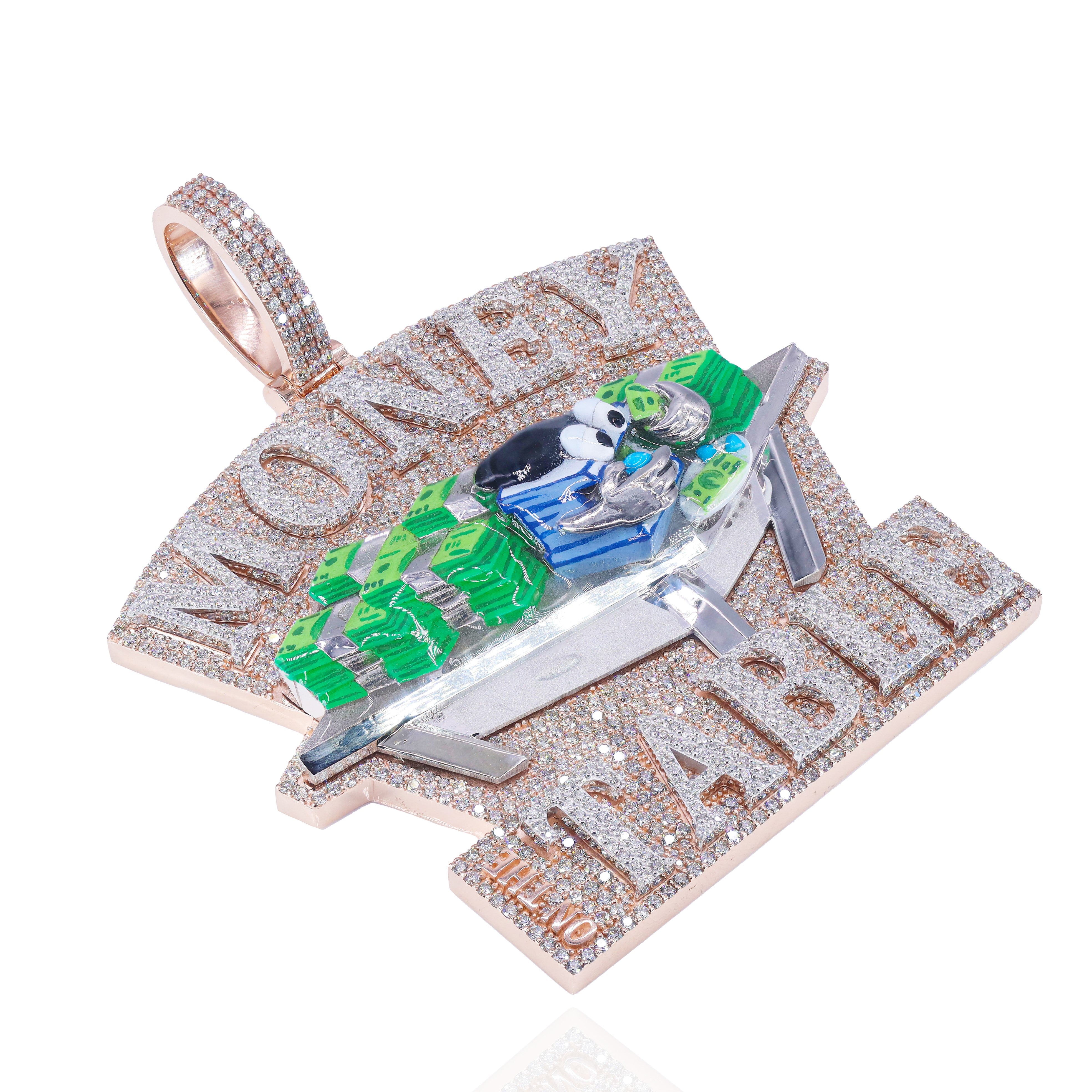 Custom Design Deposit - 3D Enamel Logo Diamond Pendant