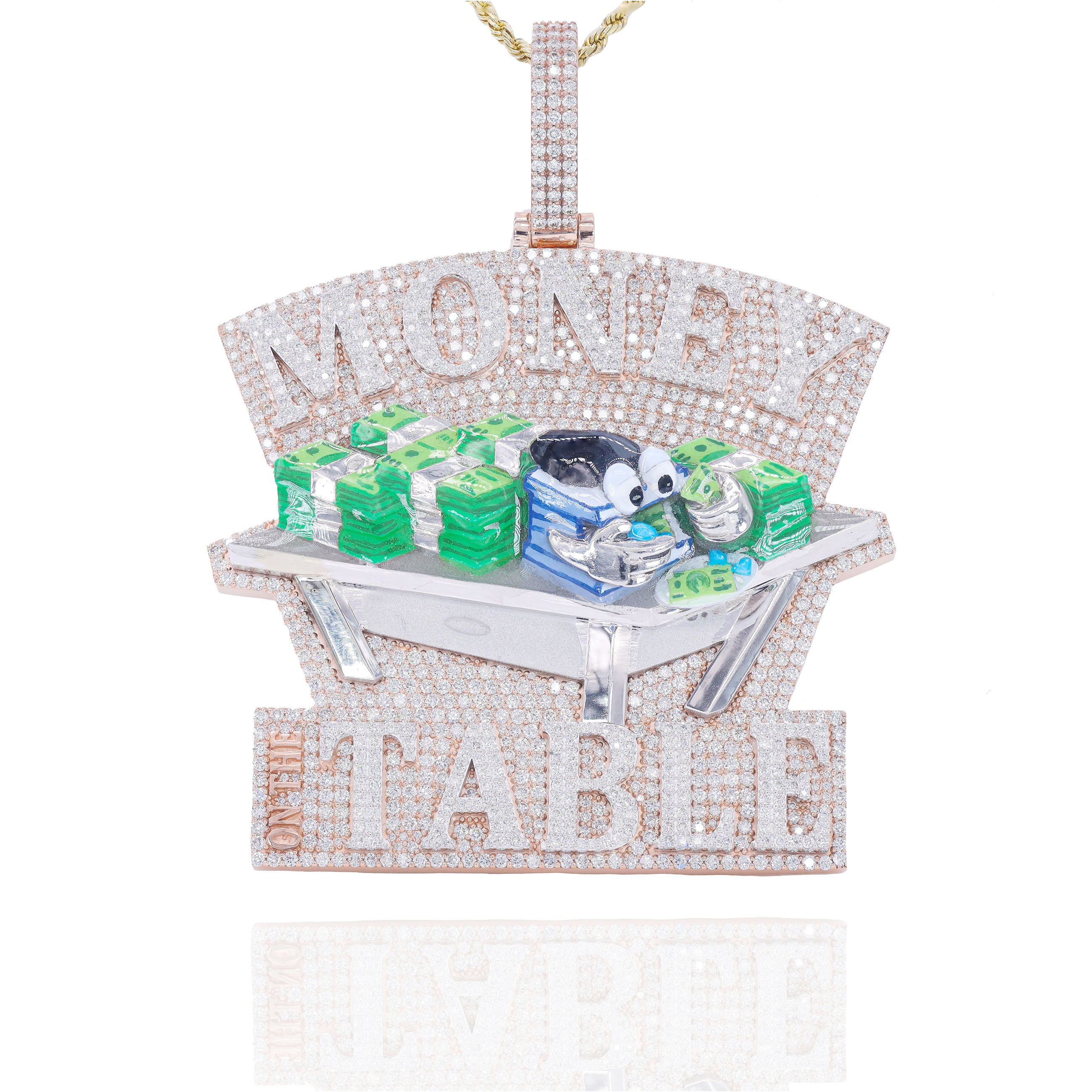 Custom Design Deposit - 3D Enamel Logo Diamond Pendant