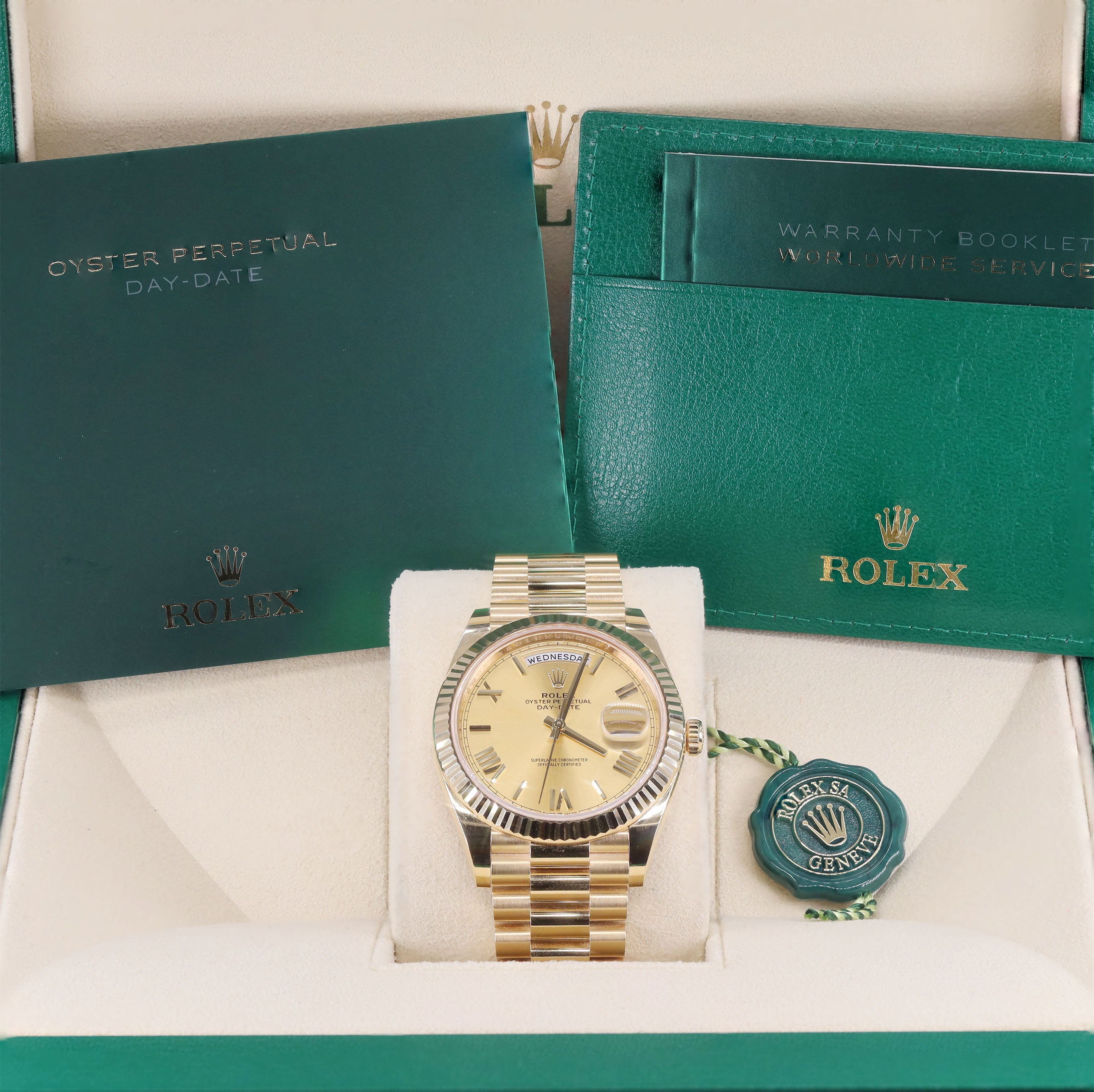 Rolex 228238 Day-Date 40mm Champagne Index Dial