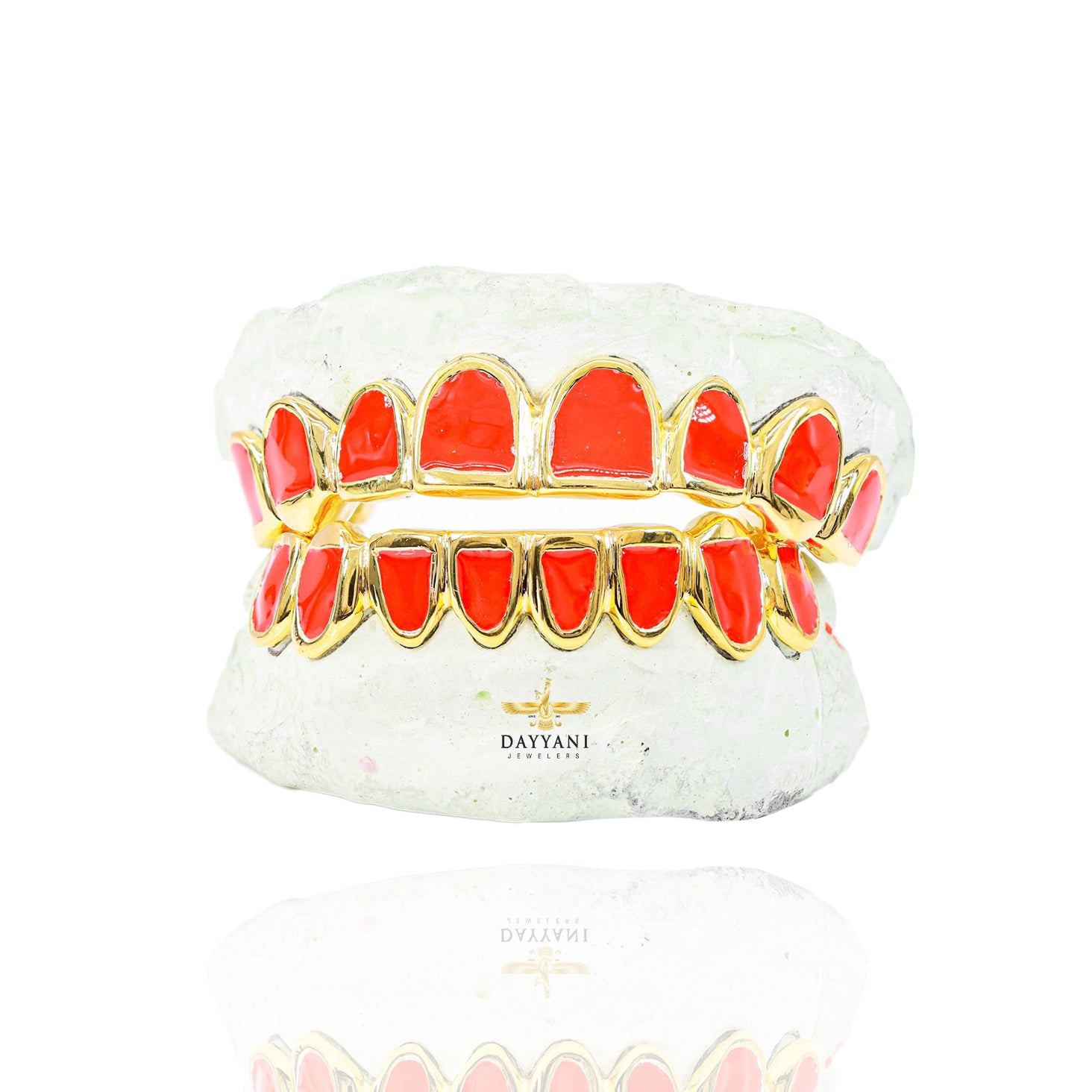 Custom Colored Enamel Gold Grillz