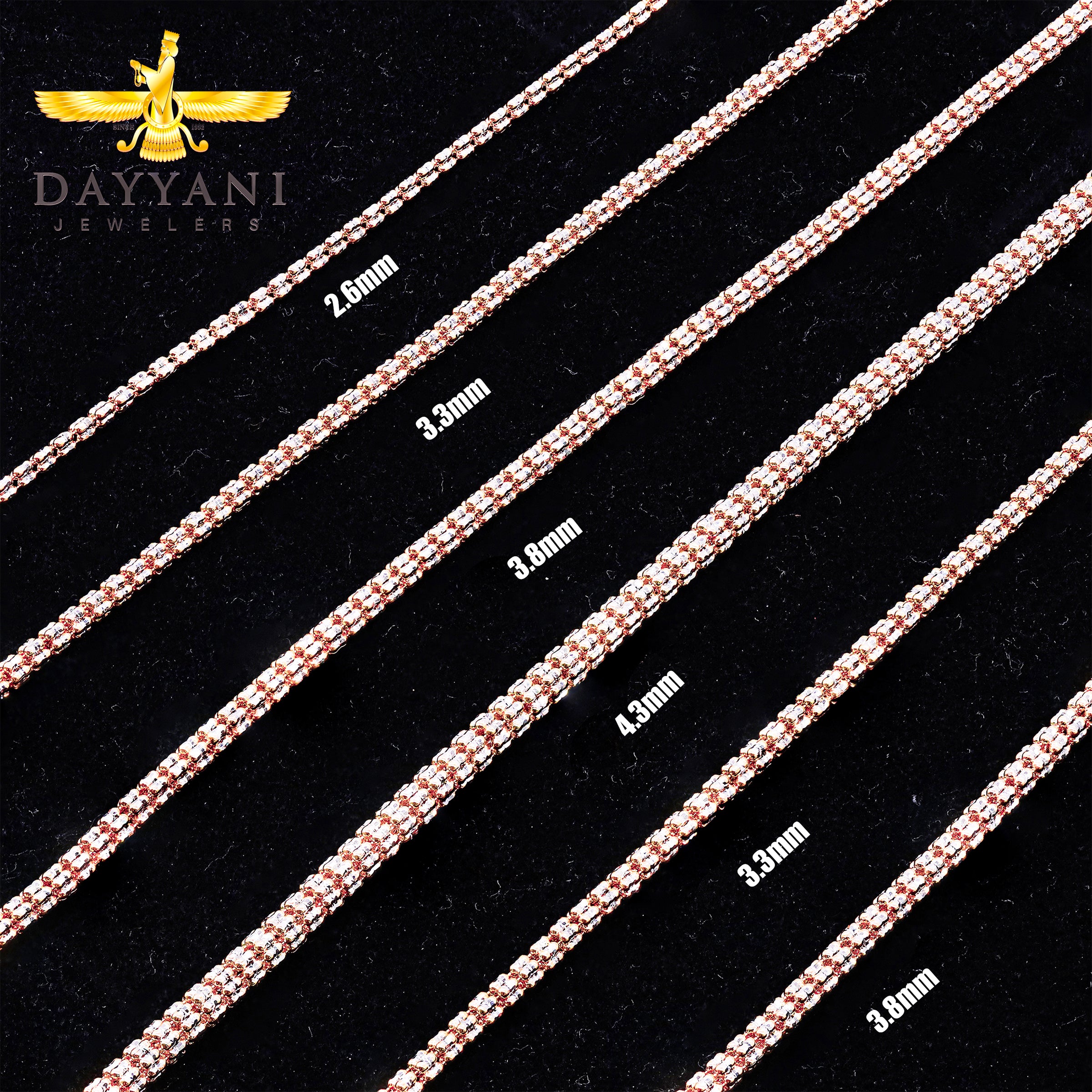 14KT Two-Tone Rose Gold ICE Gold Chain