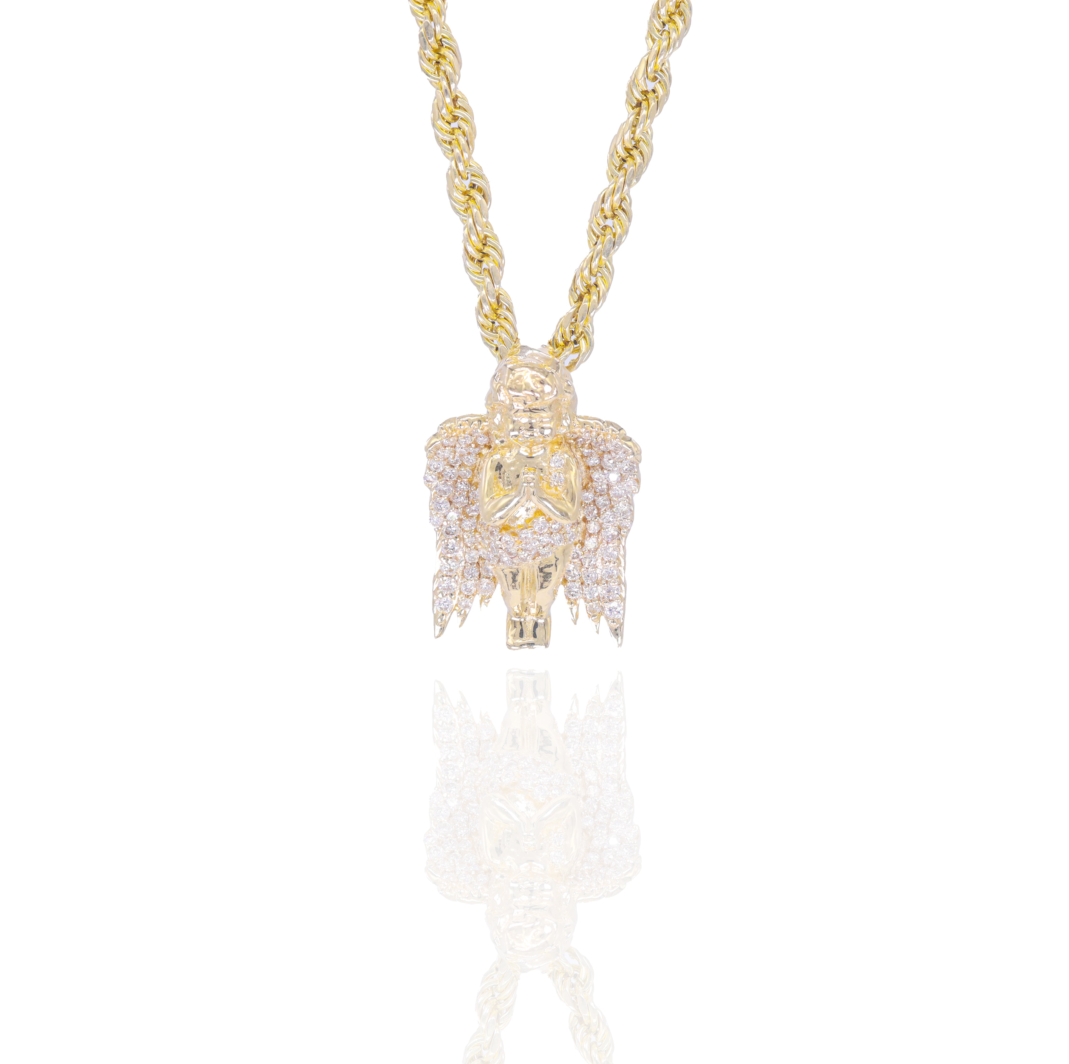Praying Angel Diamond Pendant