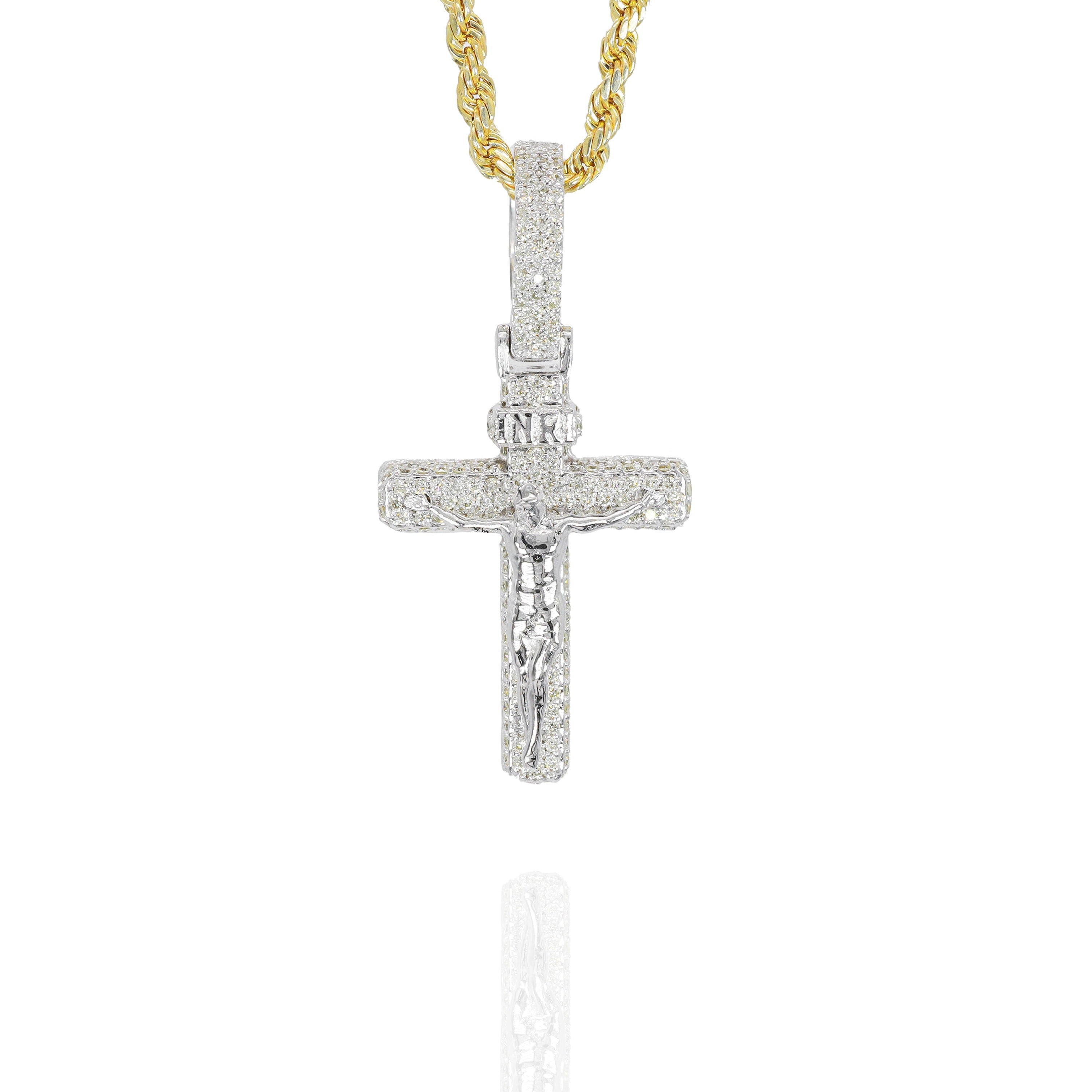 Jesus On The Cross Diamond Pendant
