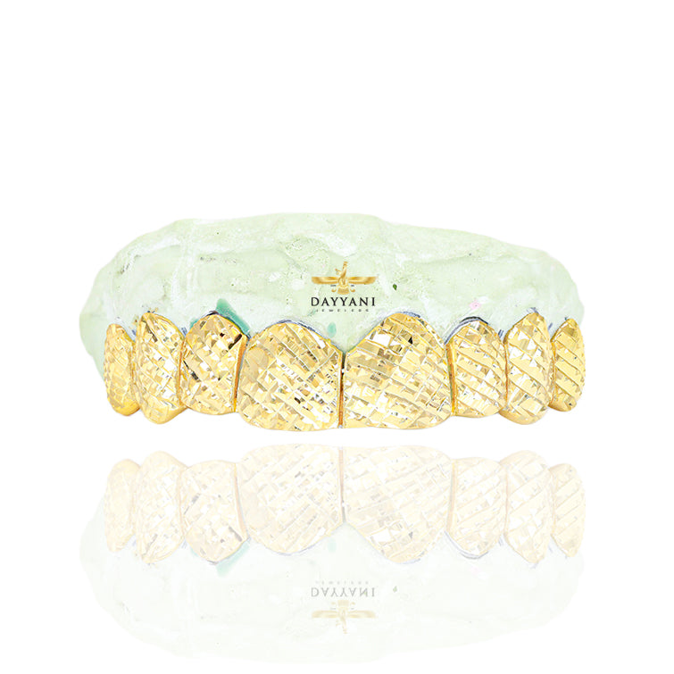 Custom Diamond Cut Gold Grillz