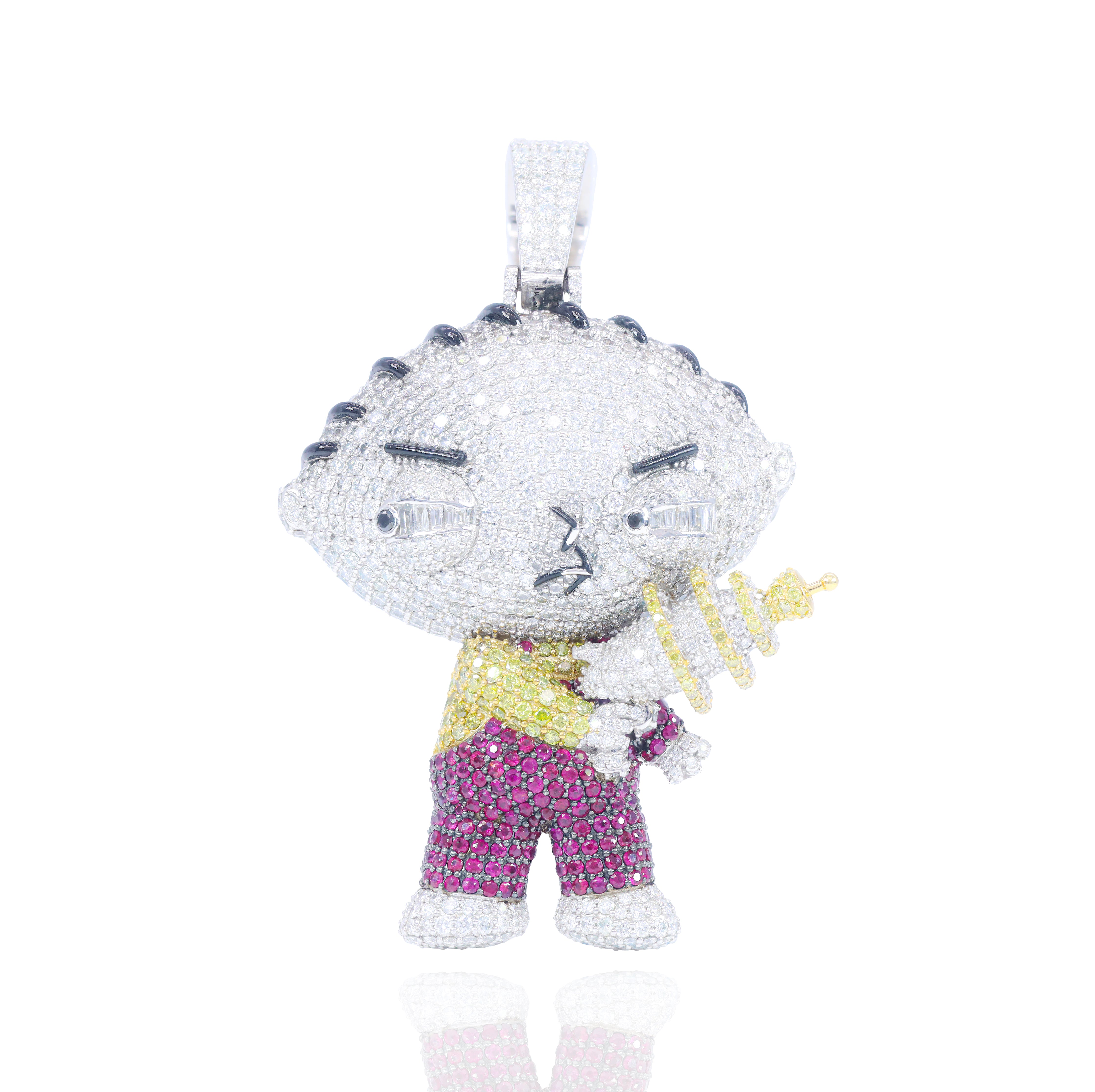 Custom Design Deposit - Stewie Diamond Pendant w/ Gemstones