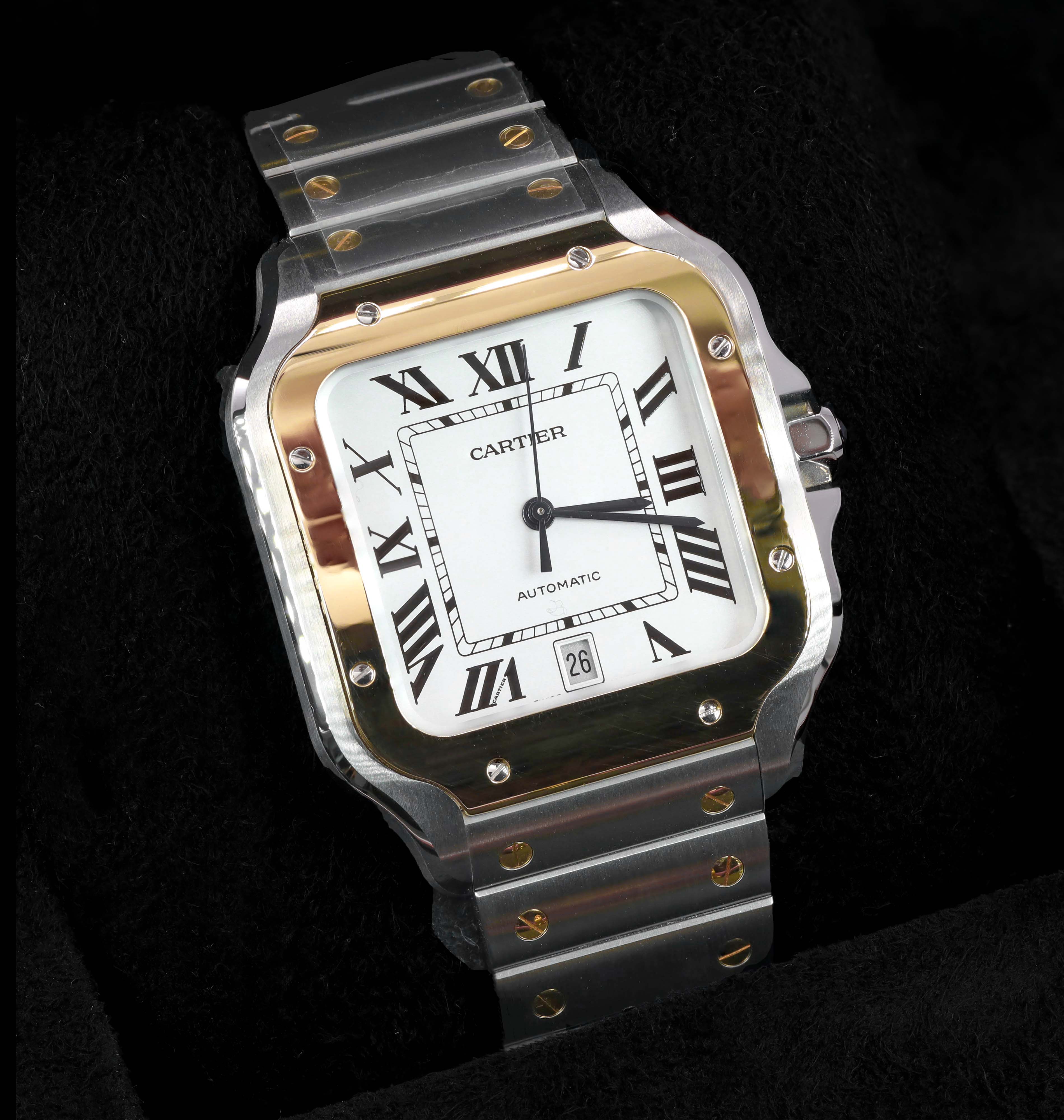 Santos De Cartier Watch Steel/18KT Yellow Gold