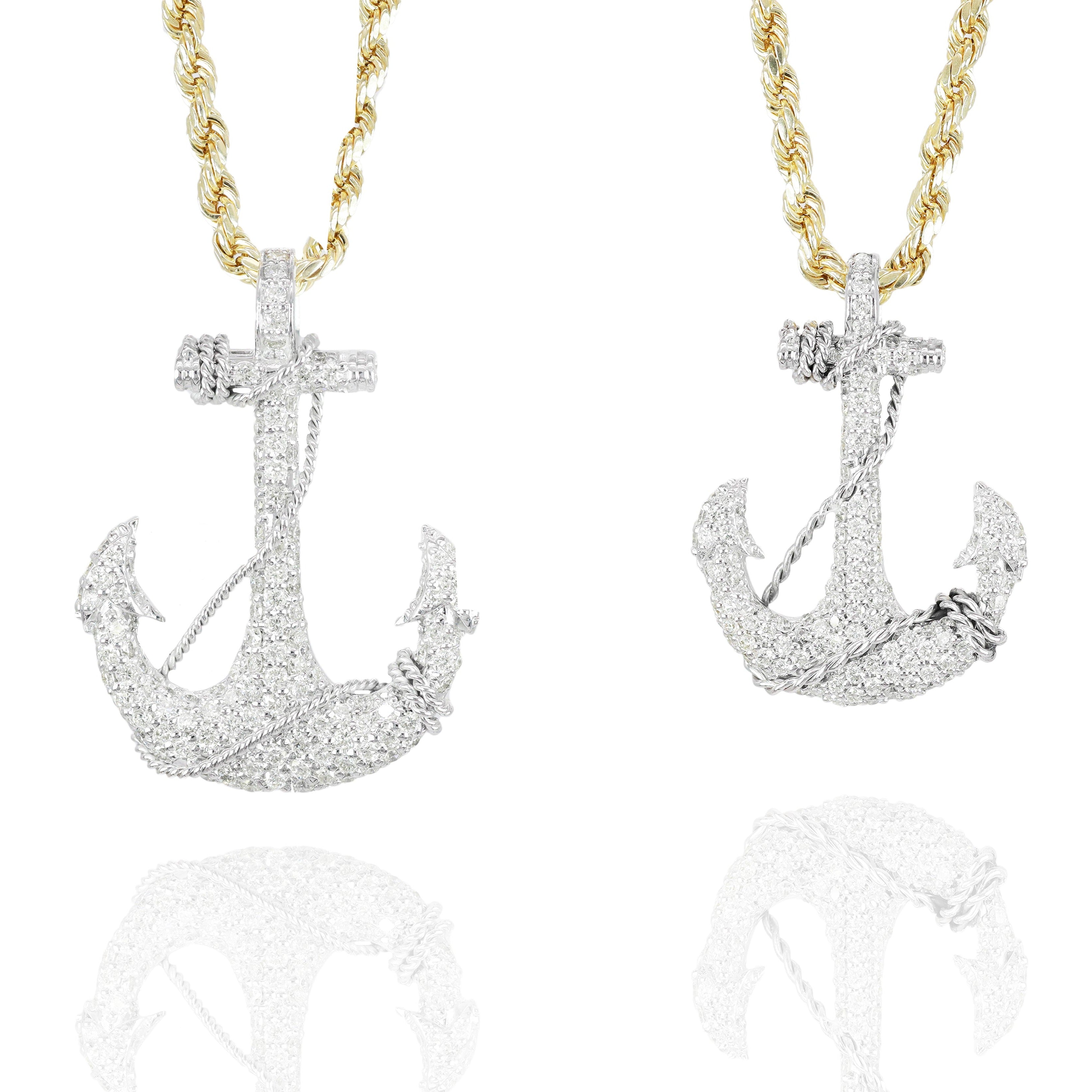Diamond Anchor Pendant