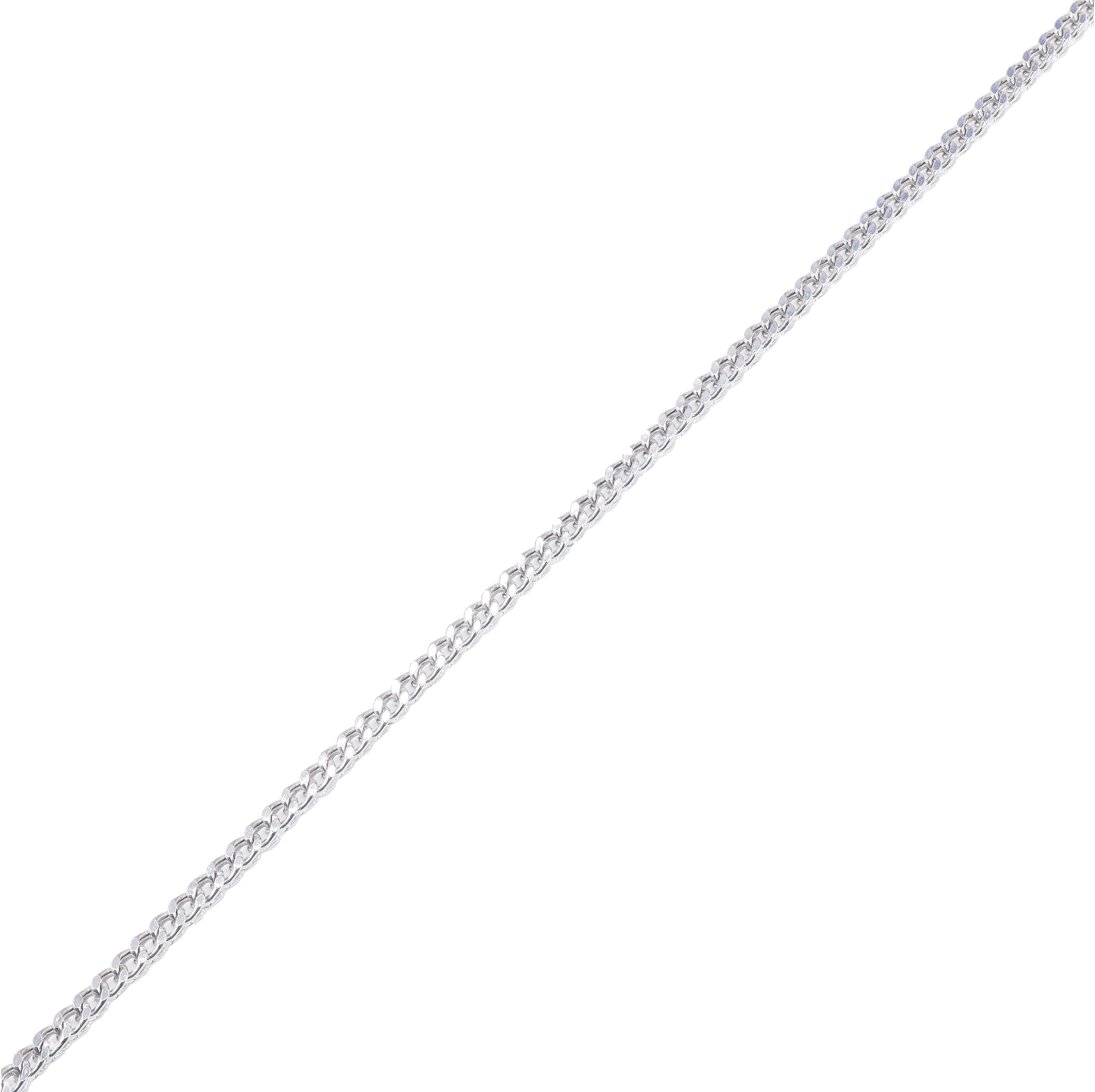 10KT Solid Square Franco White Gold Chain