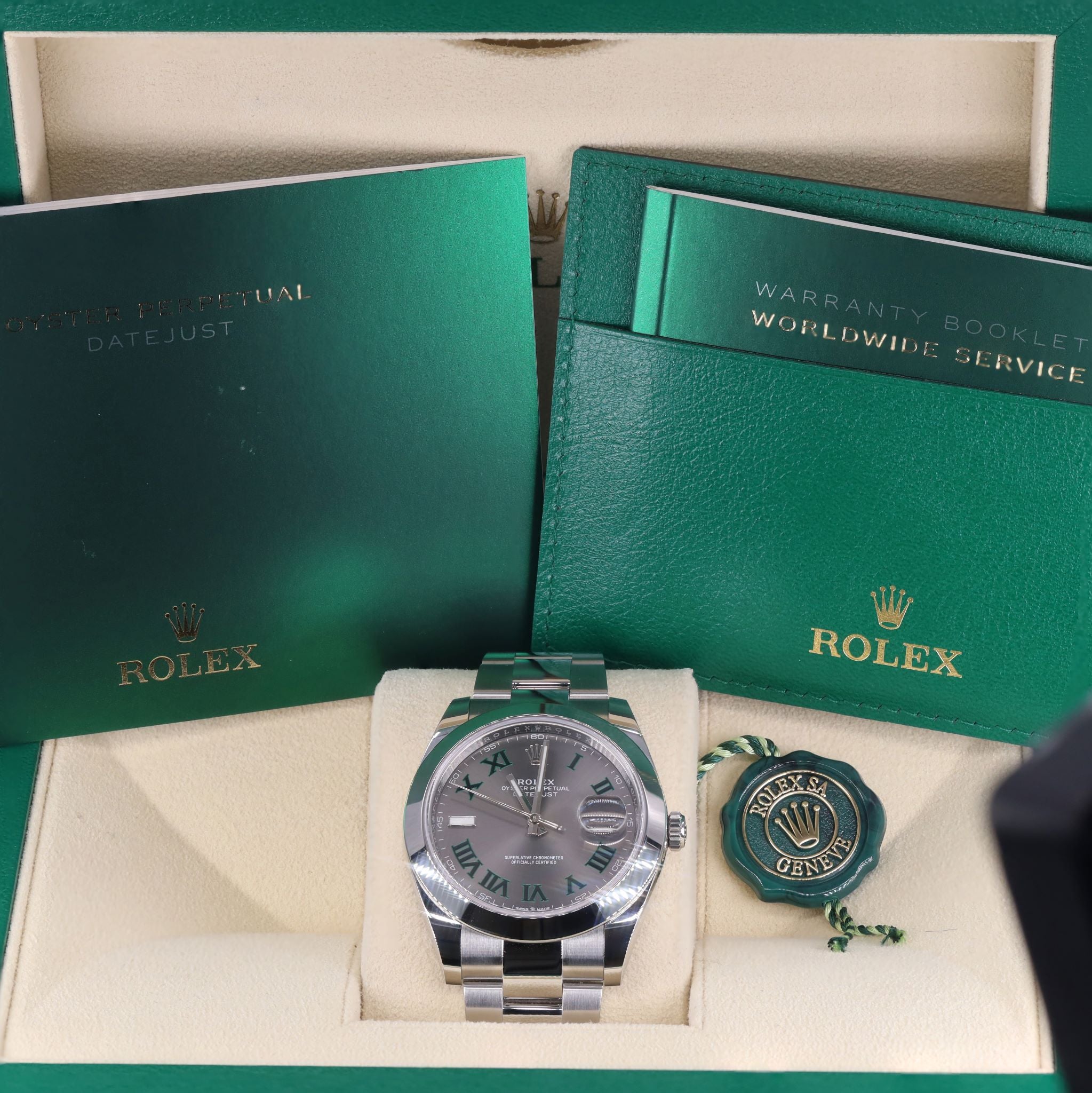 Rolex 126300 Datejust 41mm Steel Slate "Wimbledon" Dial