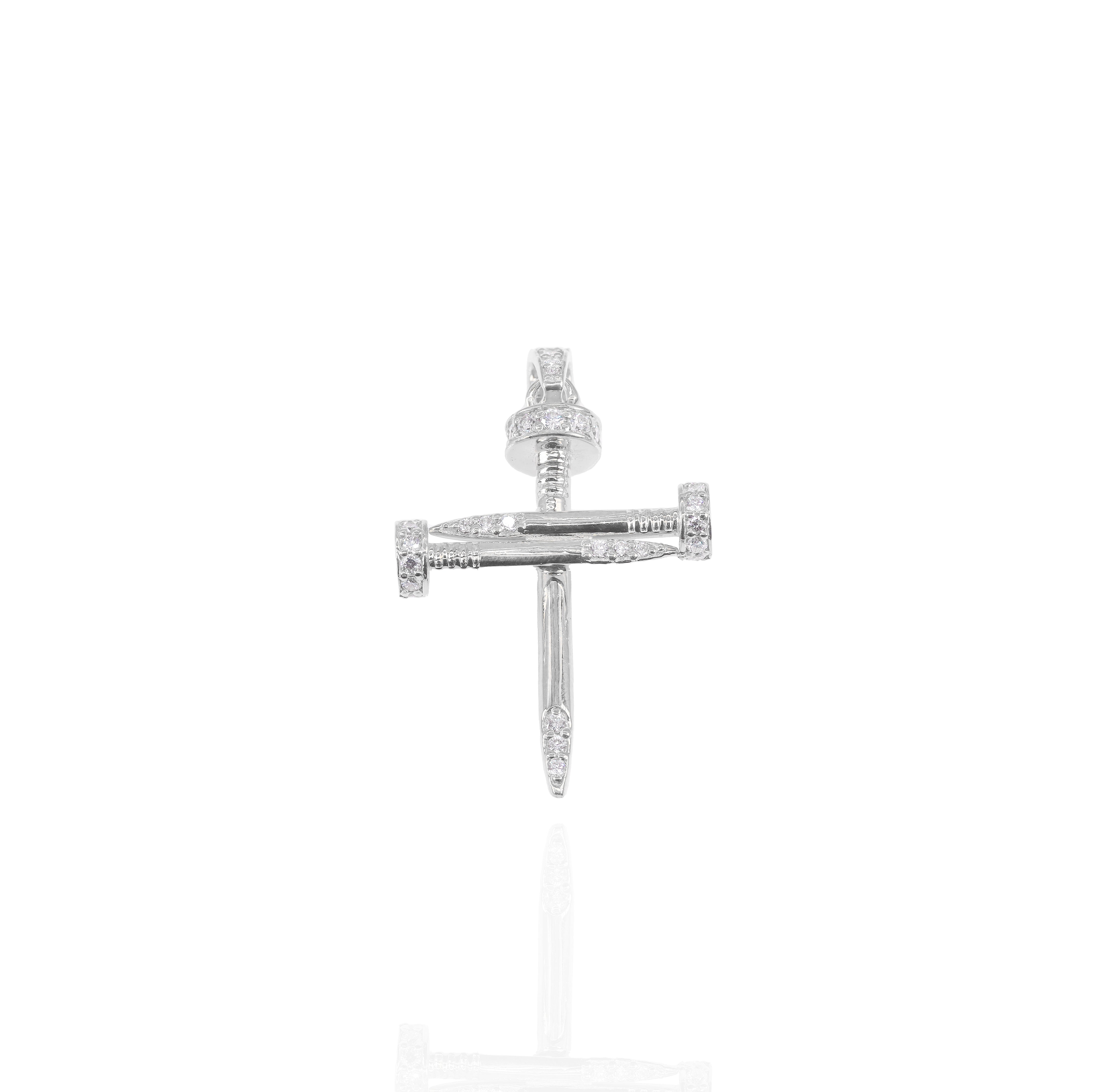 Diamond Nail Cross Pendant
