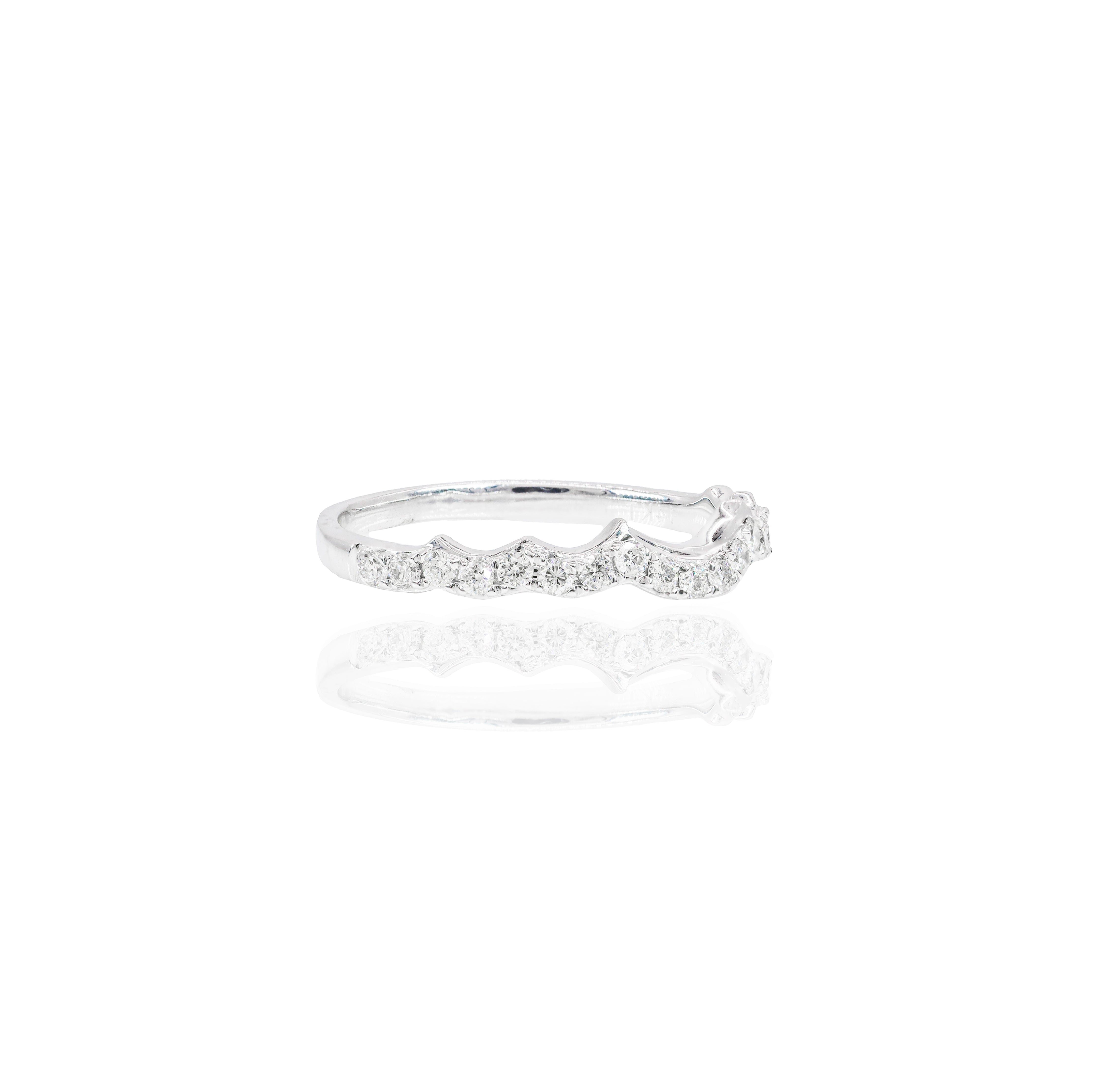 Princess Shaped with Halo Diamond Engagement Ring & Gradual Band