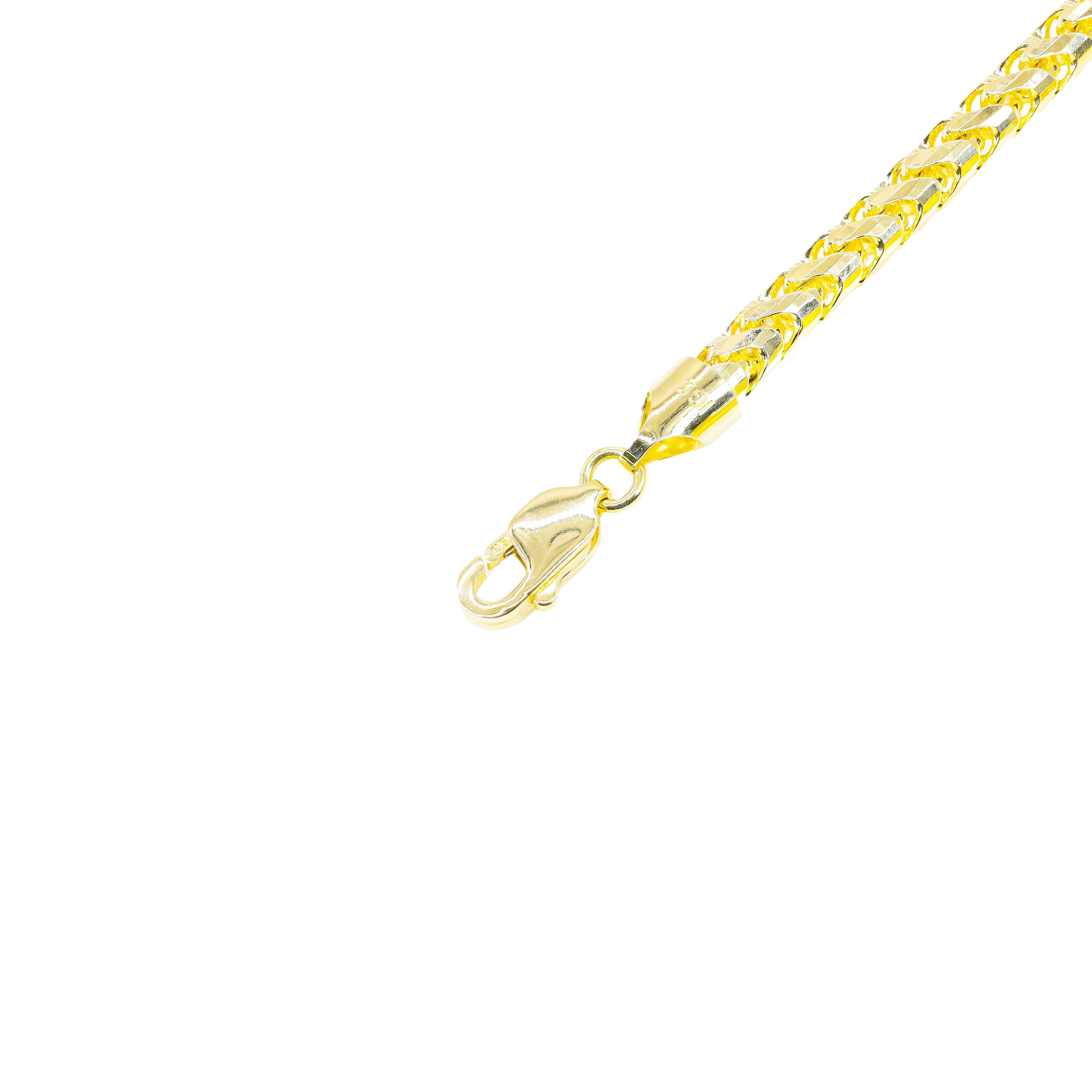 14KT Solid Rounded Franco Yellow Gold Chain