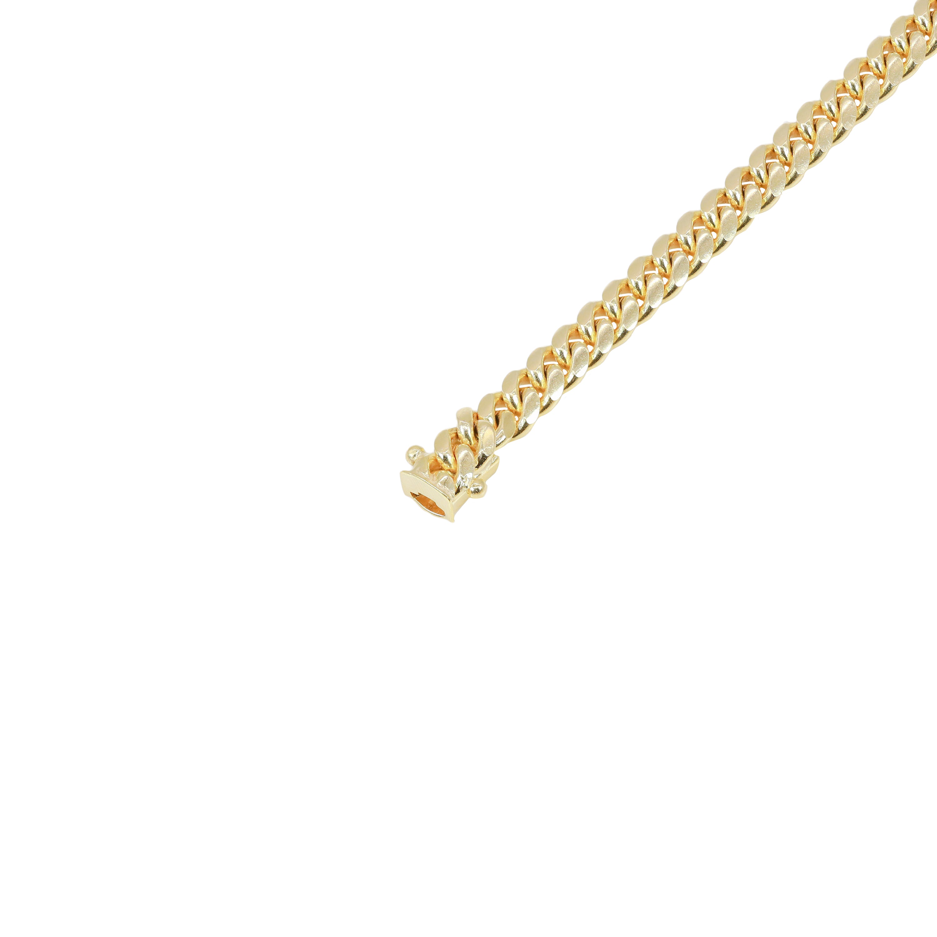 14KT Solid Miami Cuban Link Yellow Gold Chain