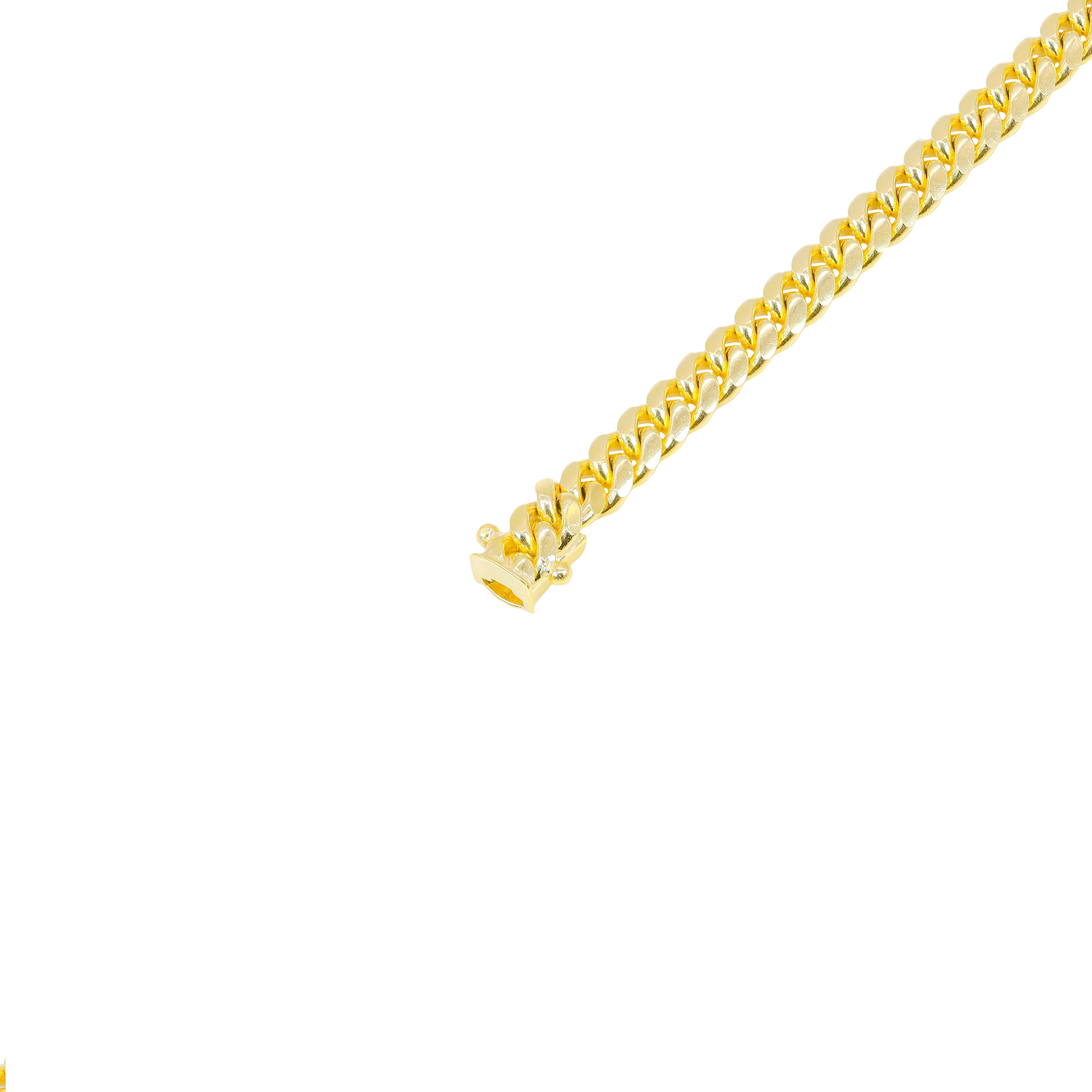 14KT Solid Miami Cuban Link Yellow Gold Chain