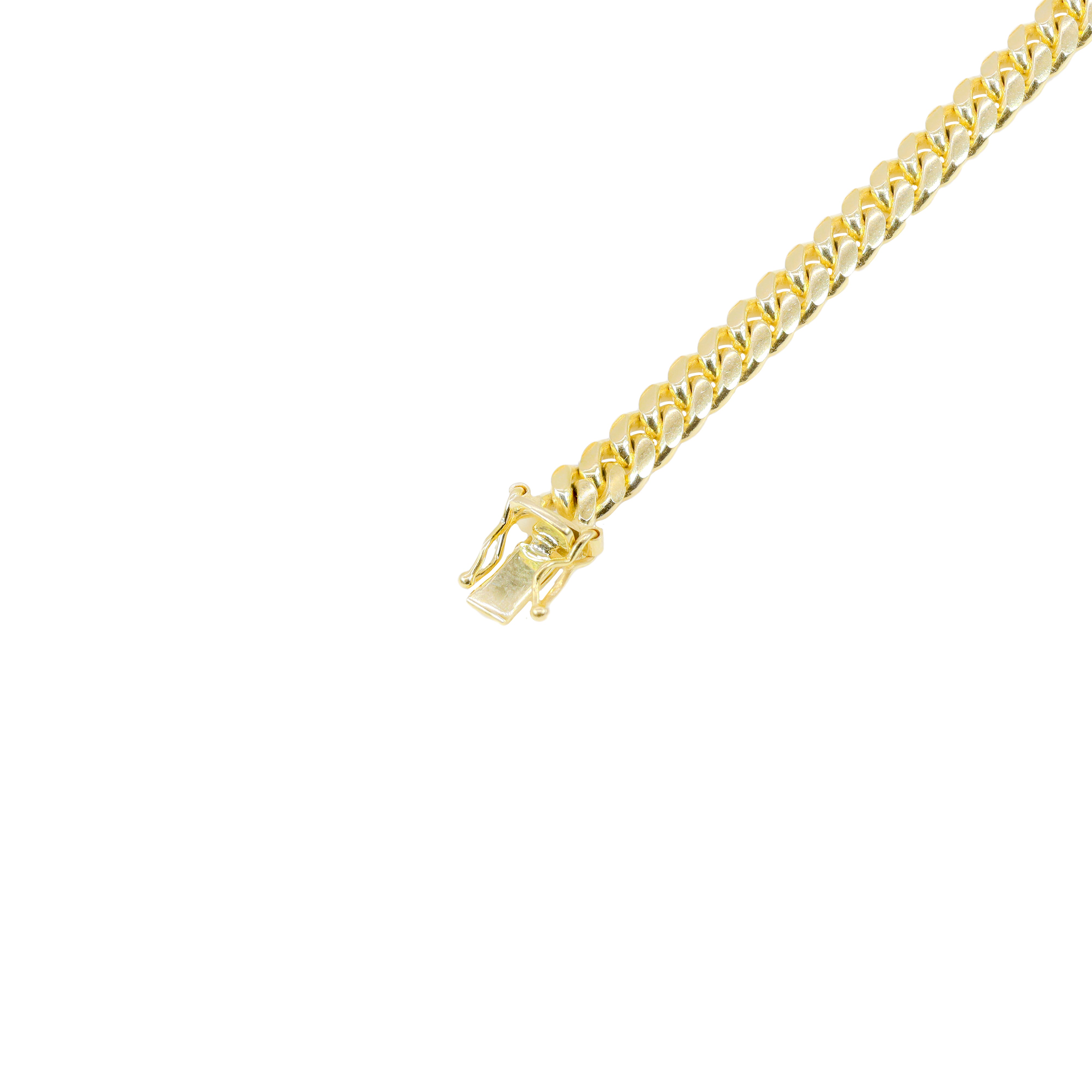 14KT Solid Miami Cuban Link Yellow Gold Chain