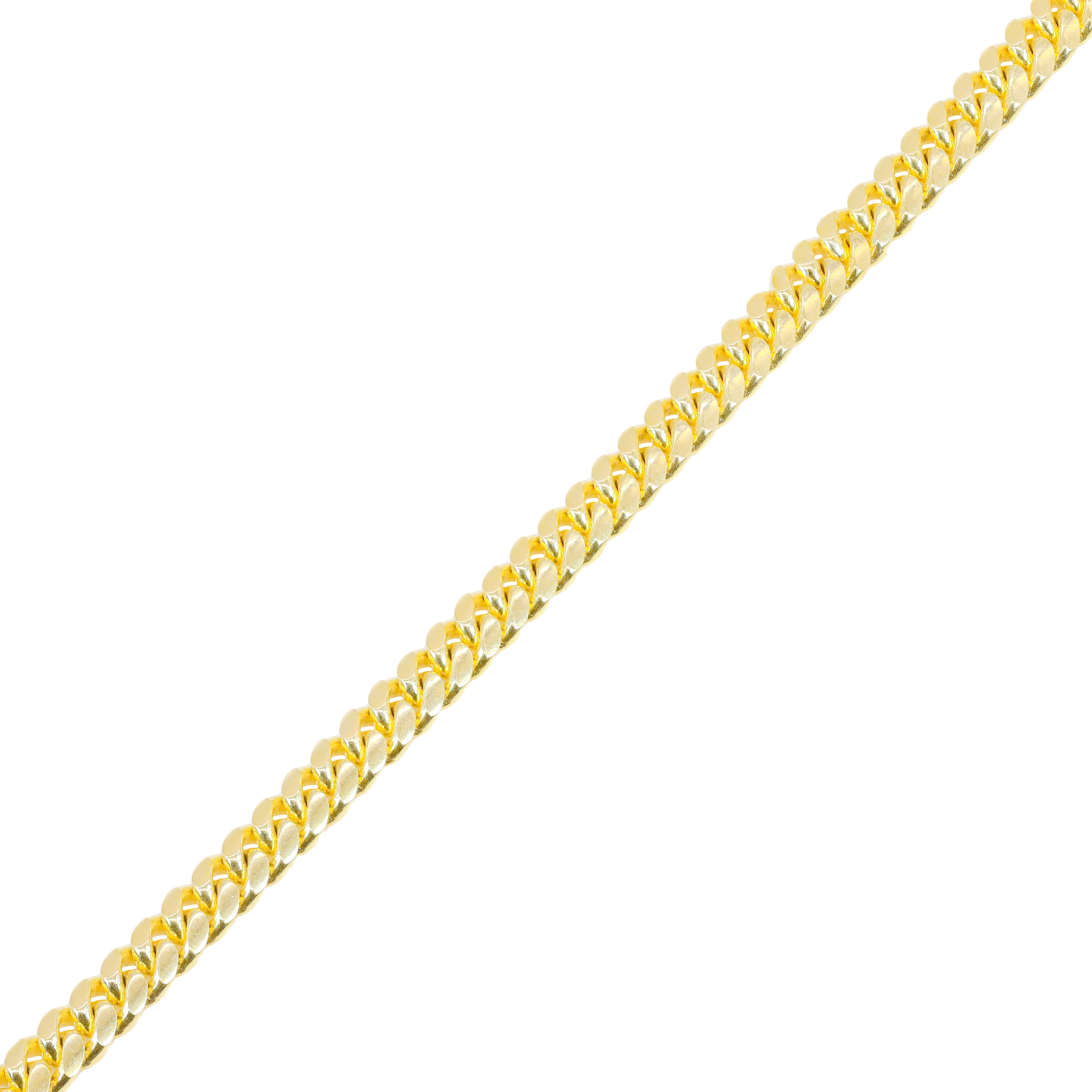 14KT Solid Miami Cuban Link Yellow Gold Chain