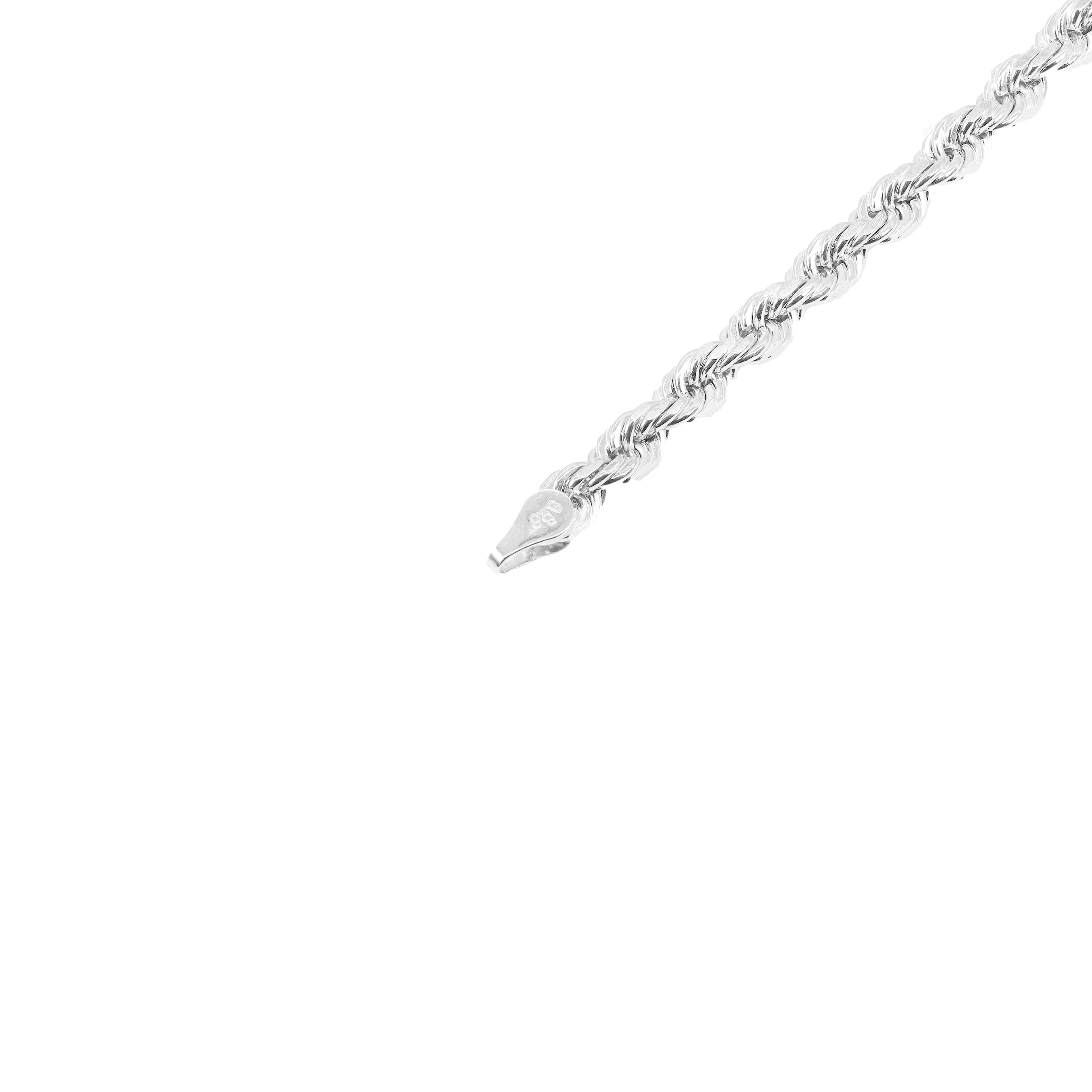 14KT Solid Rope White Gold Chain