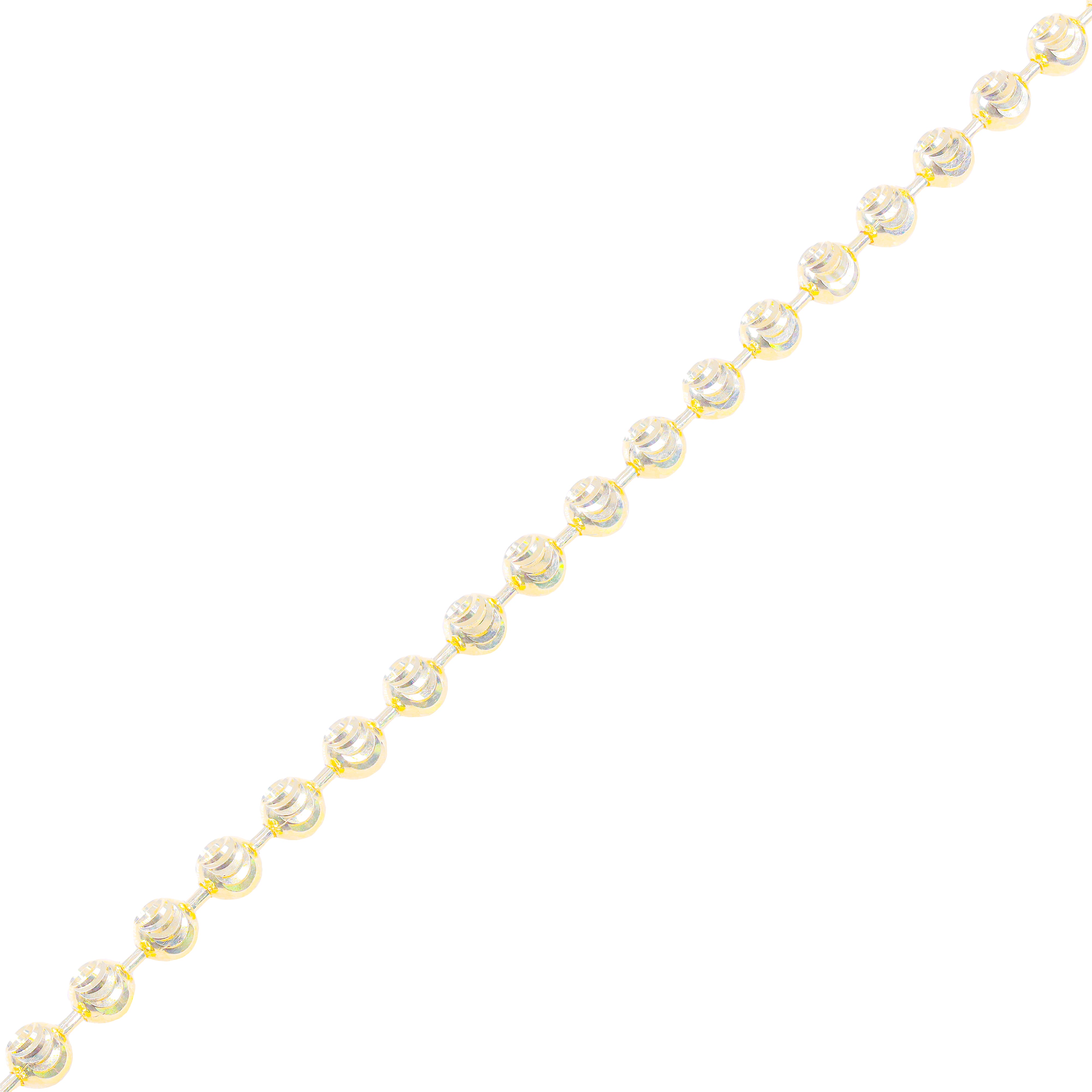 14KT Solid Moon Cut Yellow Gold Chain