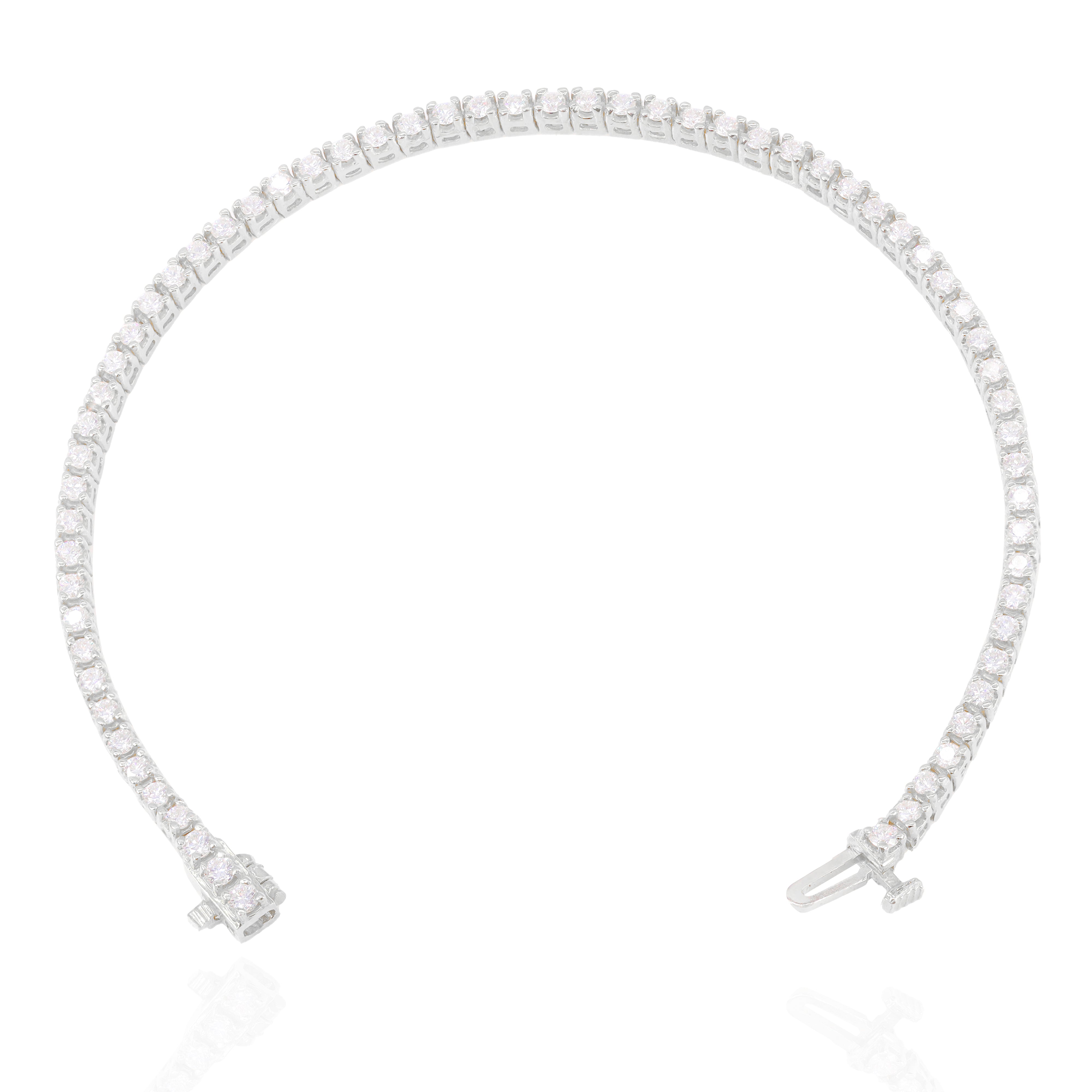 3.5-Pointer Round Diamond Tennis Bracelet