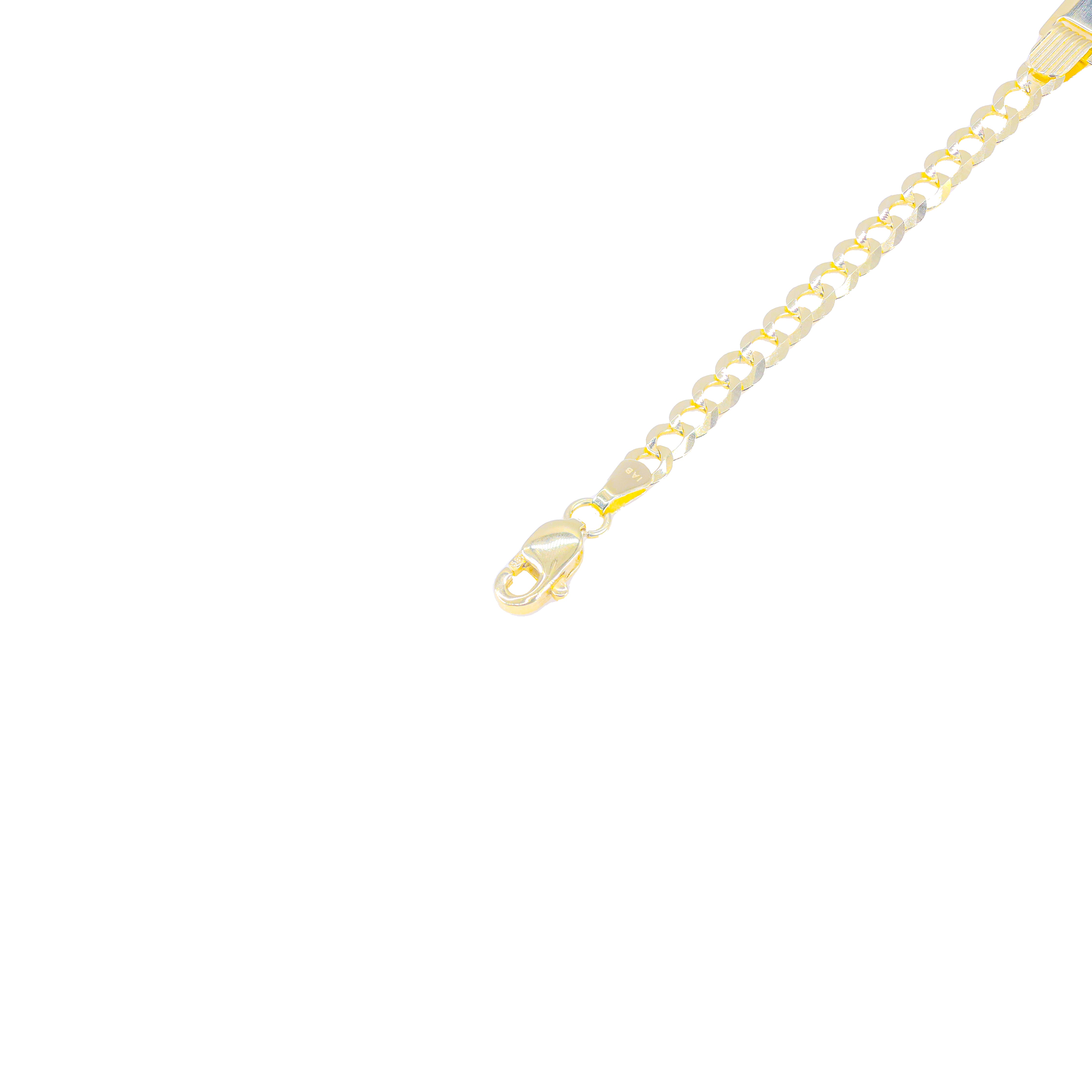 14KT Solid Yellow Gold ID Tag Bracelet
