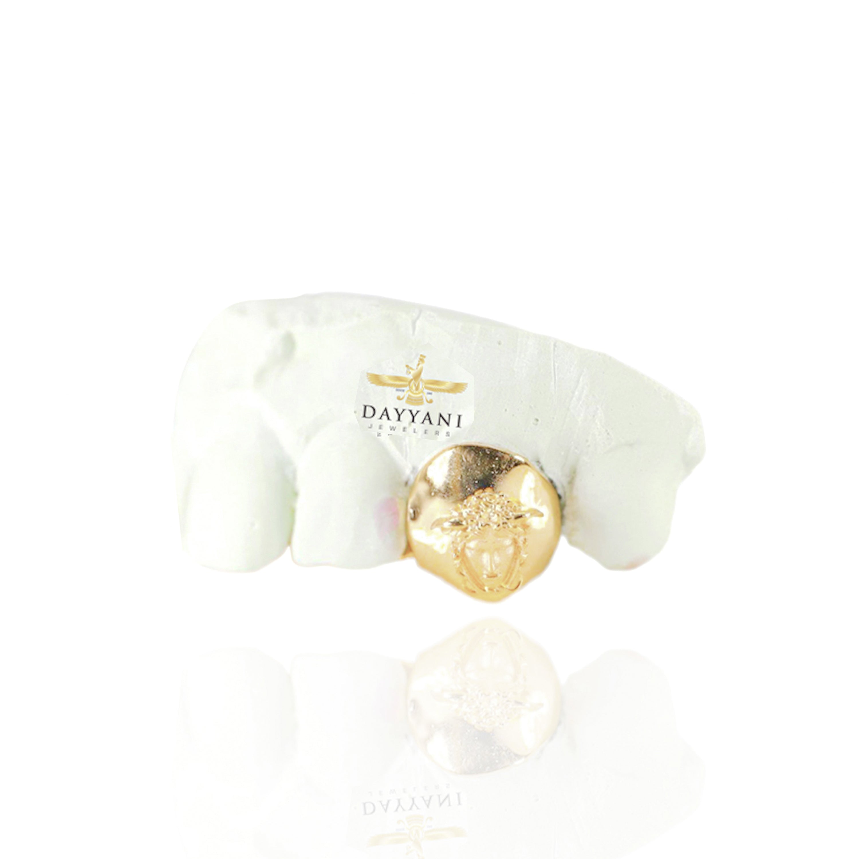 Custom 2 Teeth with 3D Versace Gold Grillz