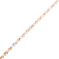 14KT Two-Tone Diamond Cut Rope Rose Gold Chain