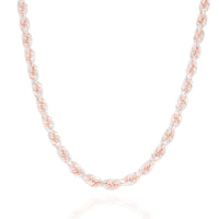 14KT Two-Tone Diamond Cut Rope Rose Gold Chain