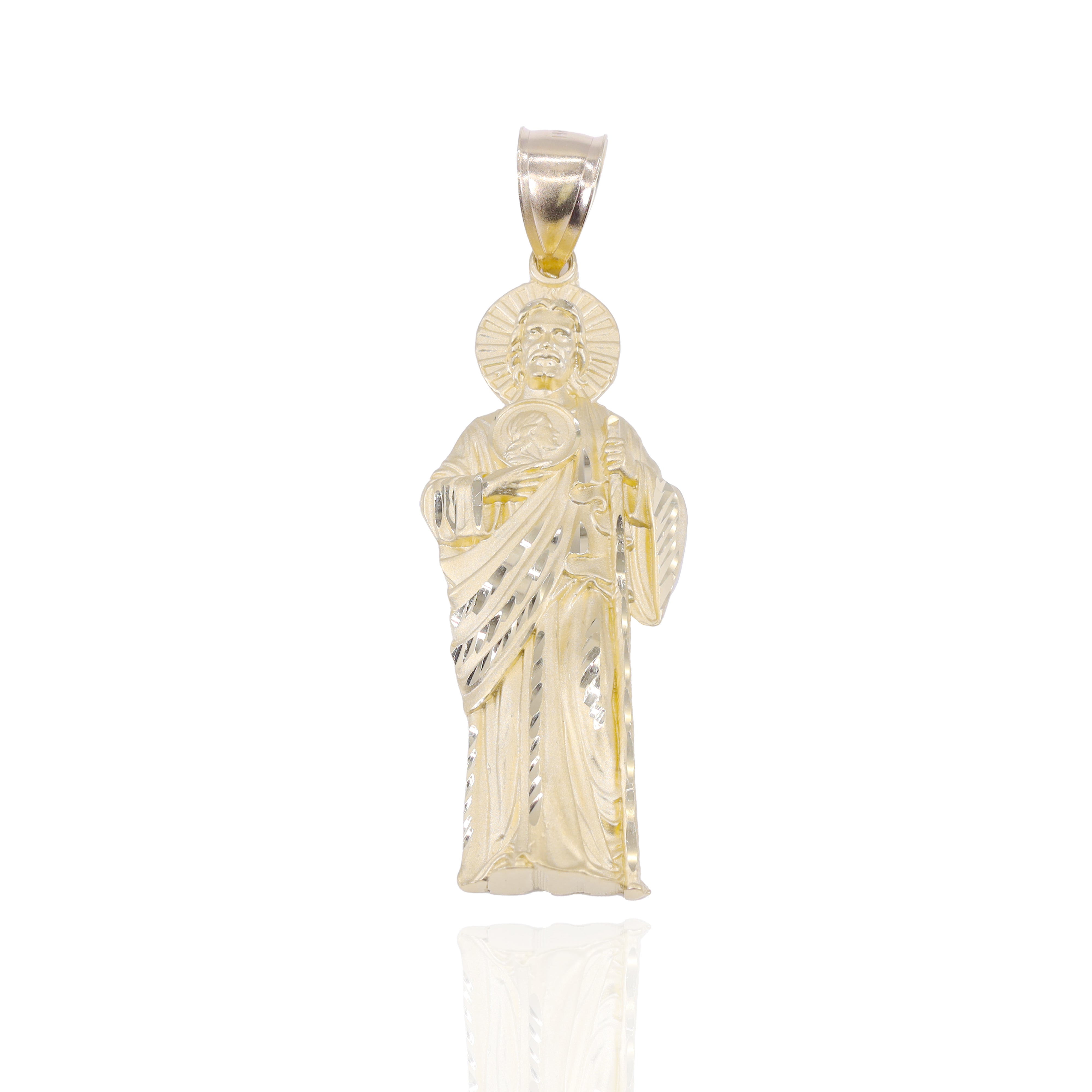 3D Shepherd Jesus Gold Pendant