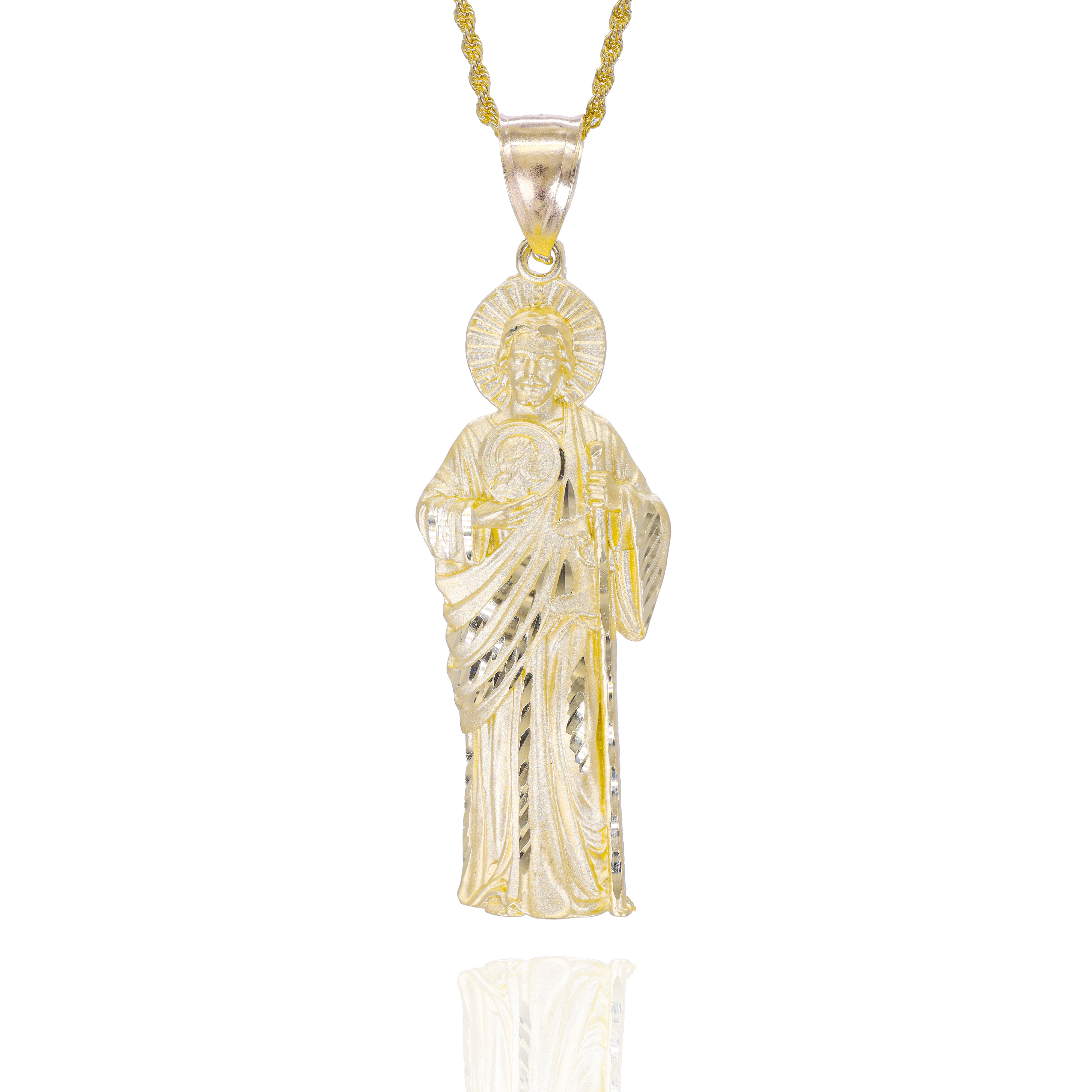 3D Shepherd Jesus Gold Pendant