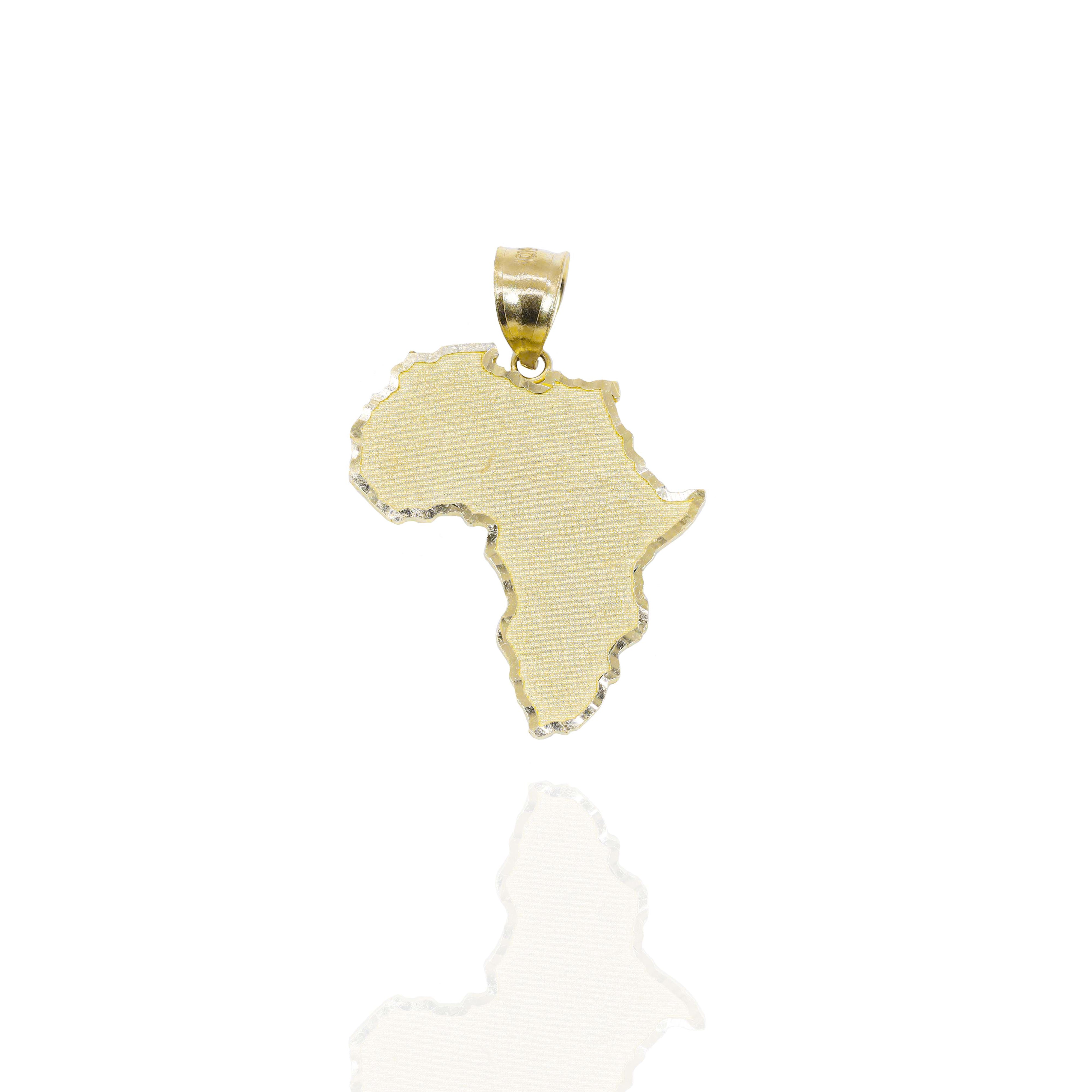 Africa Solid Gold Pendant