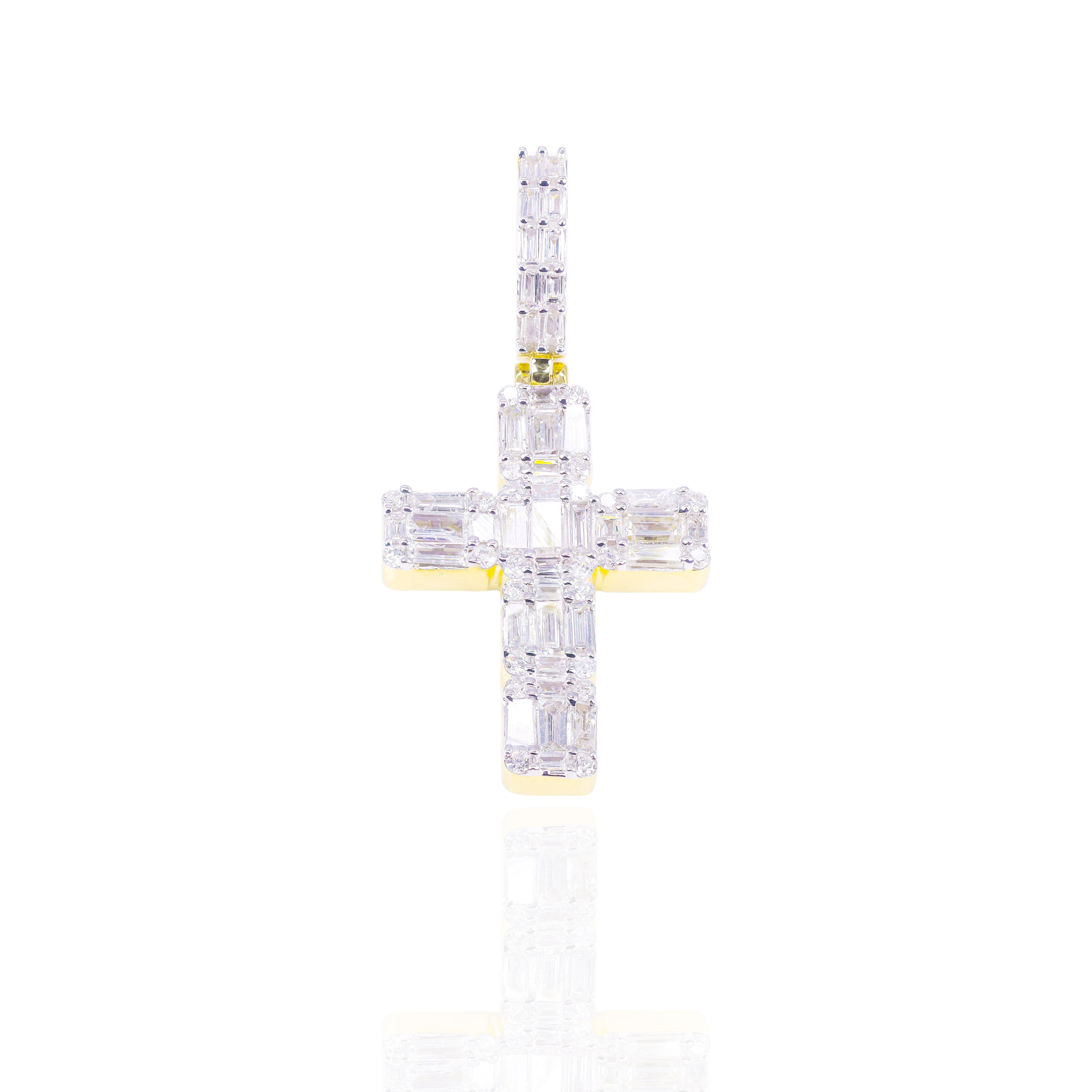 Elongated Baguette Cluster Diamond Pendant