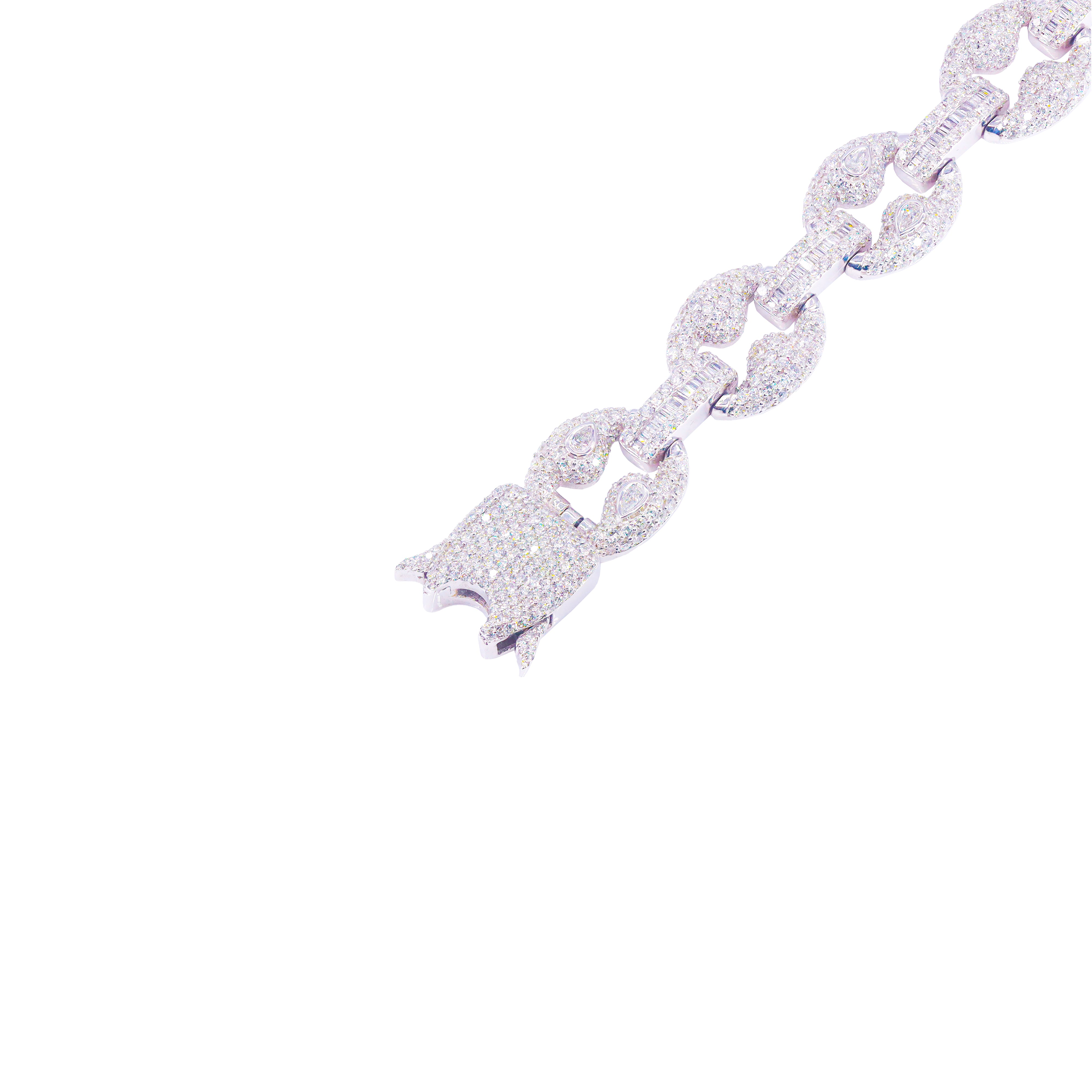 Pear Shape Modern Cuban Diamond Bracelet