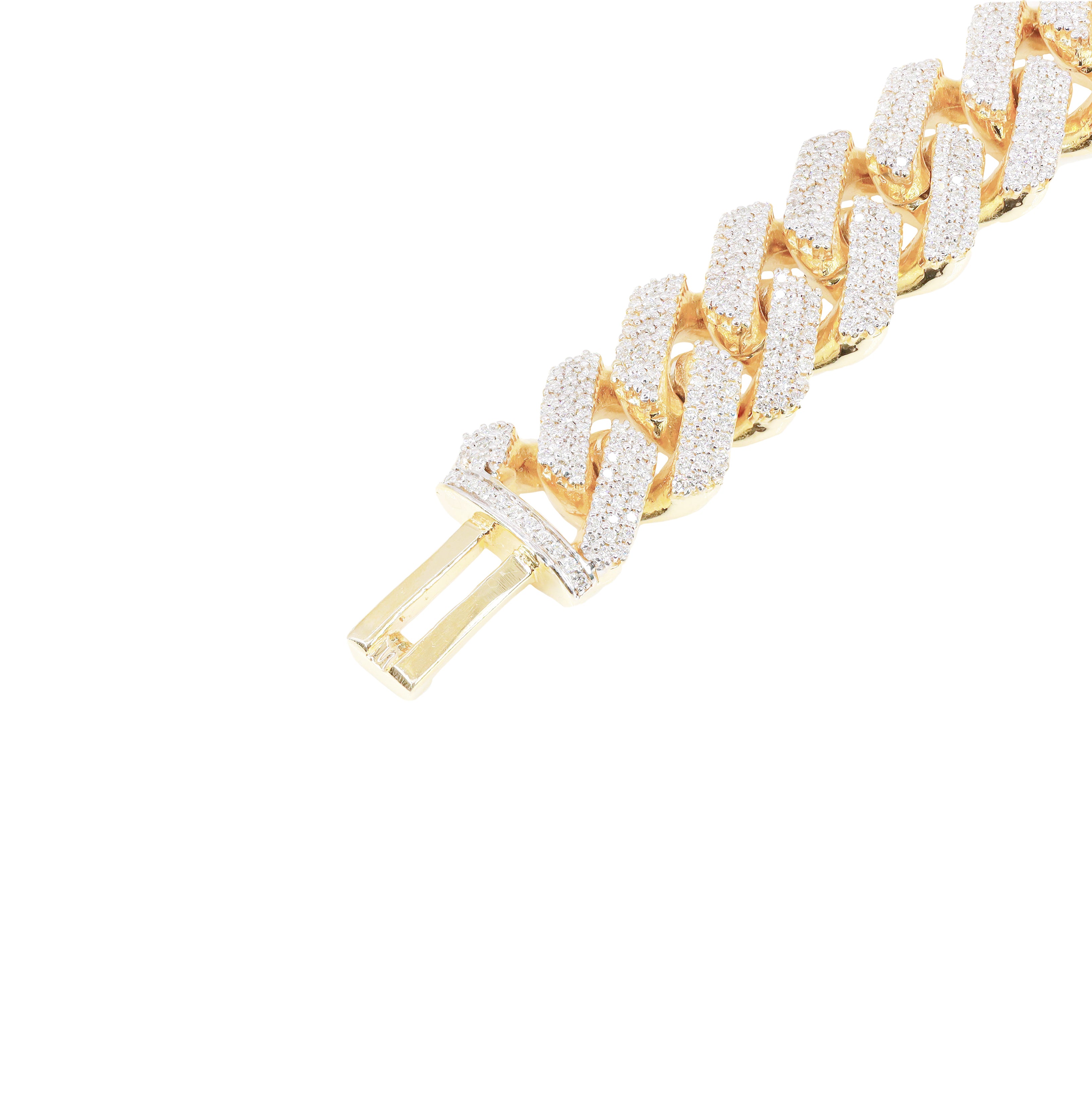 17mm Cuban Link Diamond Bracelet