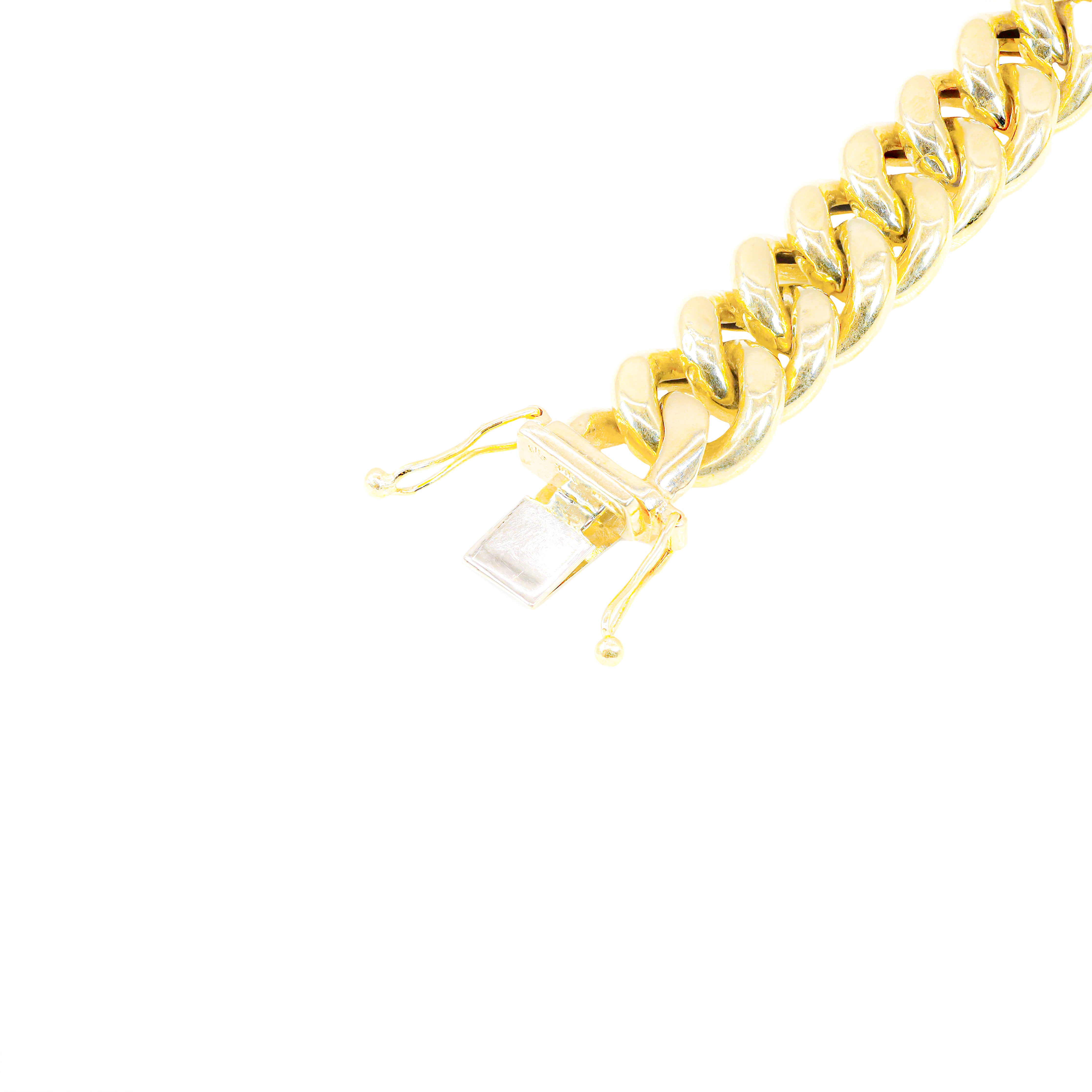 14KT Yellow Gold Semi-Solid Cuban Link Bracelet